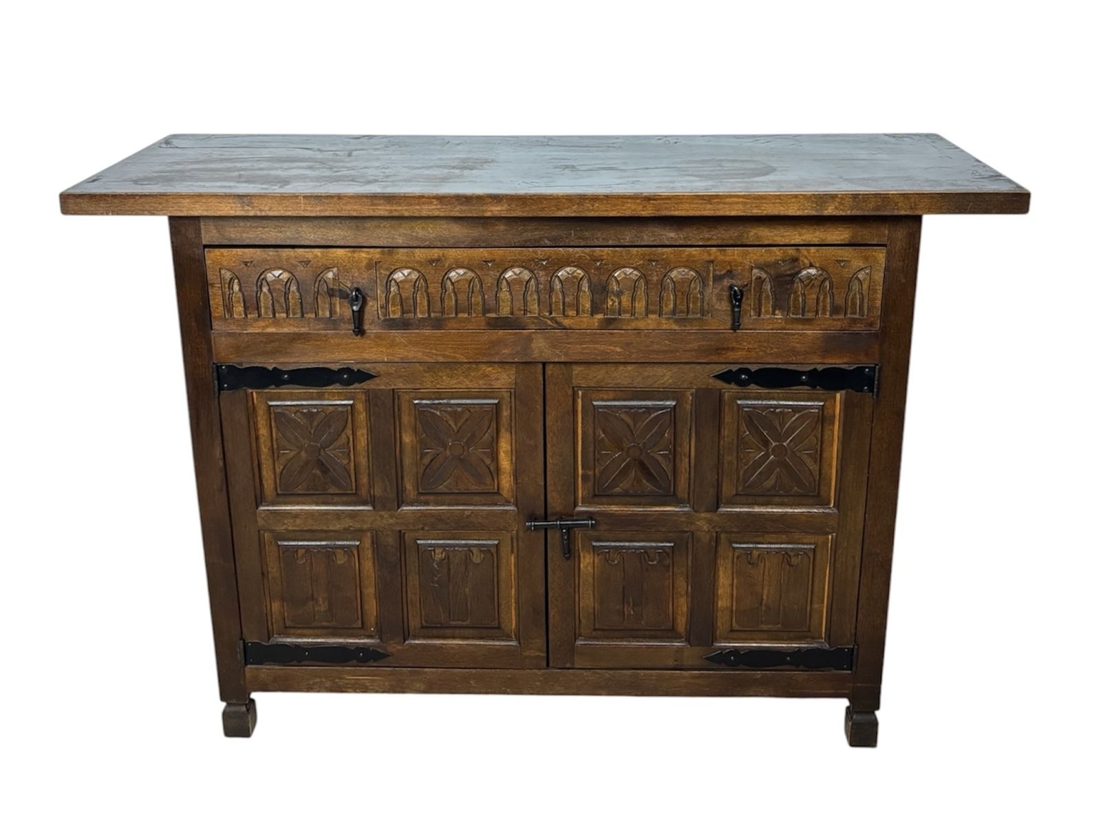 Castilian Rustic Cabinet Chest With One Drawer, 1940s