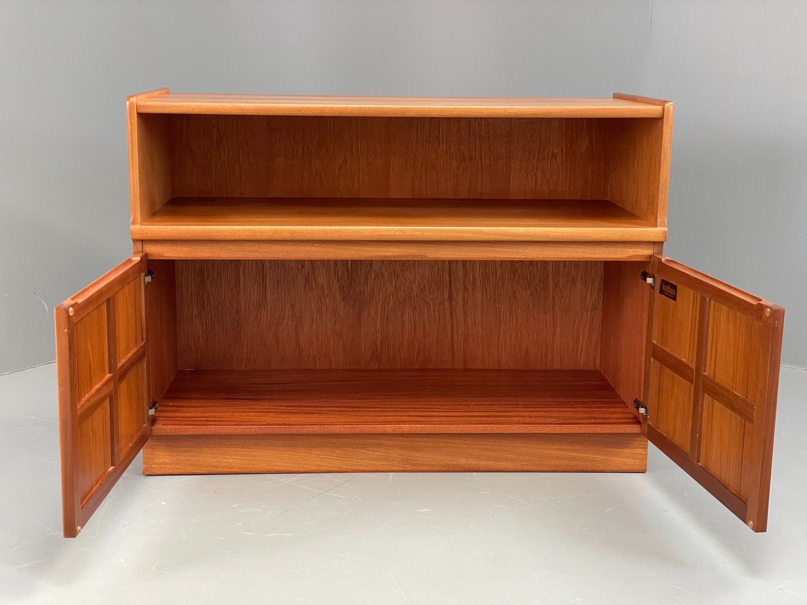 Vintage Teak Media Unit Tv Nathan Squares Design Retro Eb11973 photo for sale