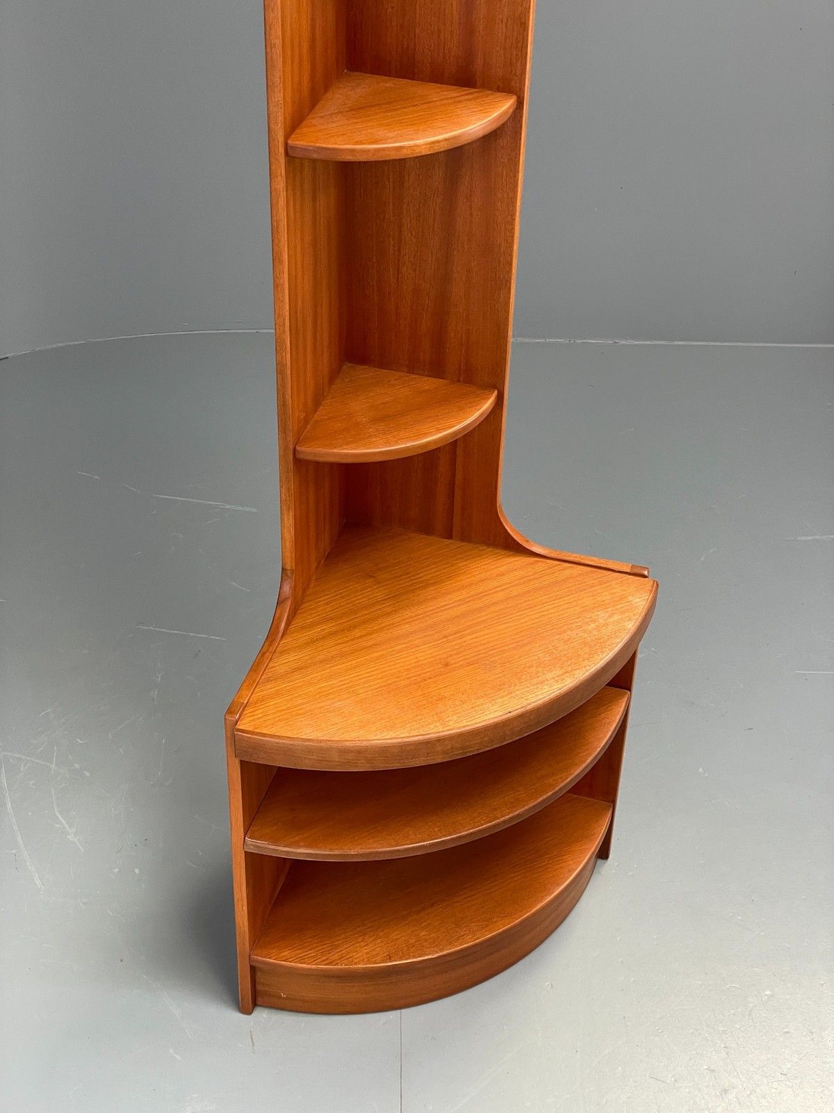 Vintage Teak Corner Cabinet By Jentique Tall 1970s Mid Century Shelving Eb11984 photo furniture