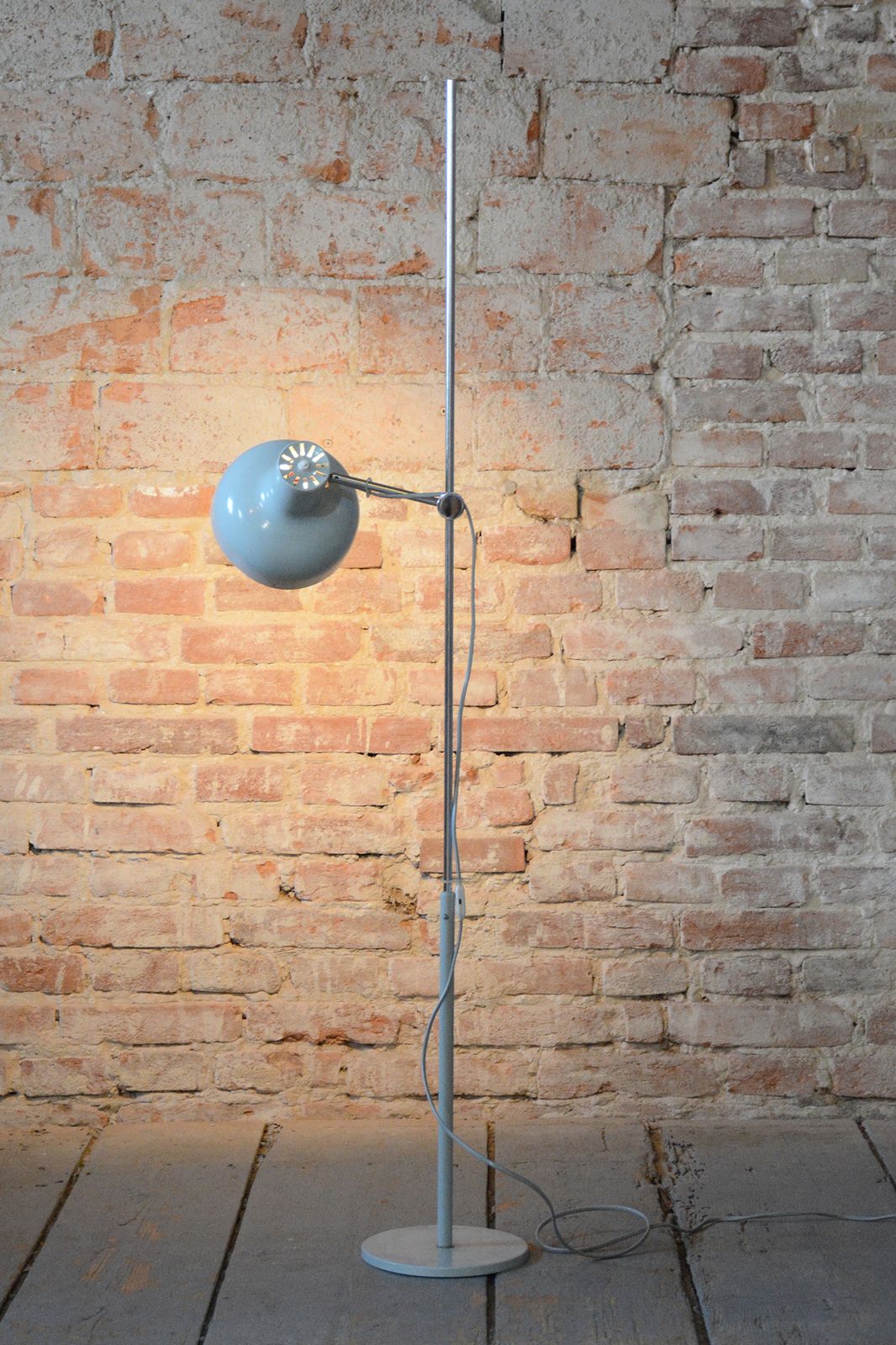 Restored Mid Century Floor Lamp, By J. Hůrka For Napako, Chrome, Czech, 1960s photo Lighting
