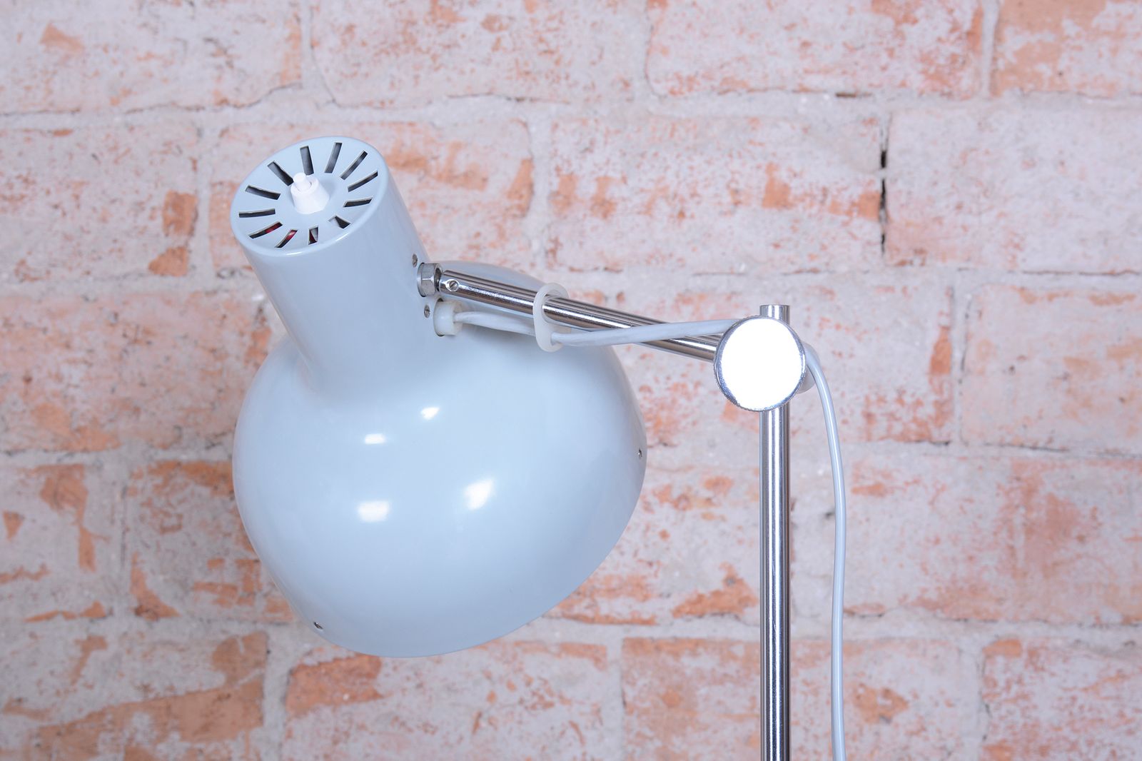 Restored Mid Century Floor Lamp, By J. Hůrka For Napako, Chrome, Czech, 1960s photo vinterior