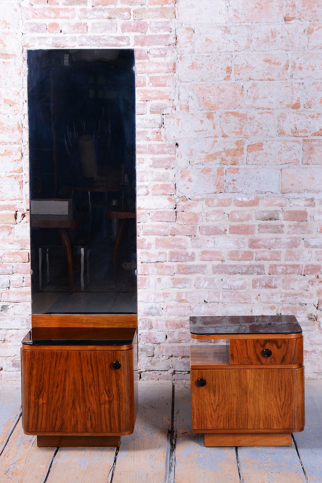 Restored Art Deco Dressing Mirror, By J. Halabala For Up Zavody, Czech, 1940s photo furniture
