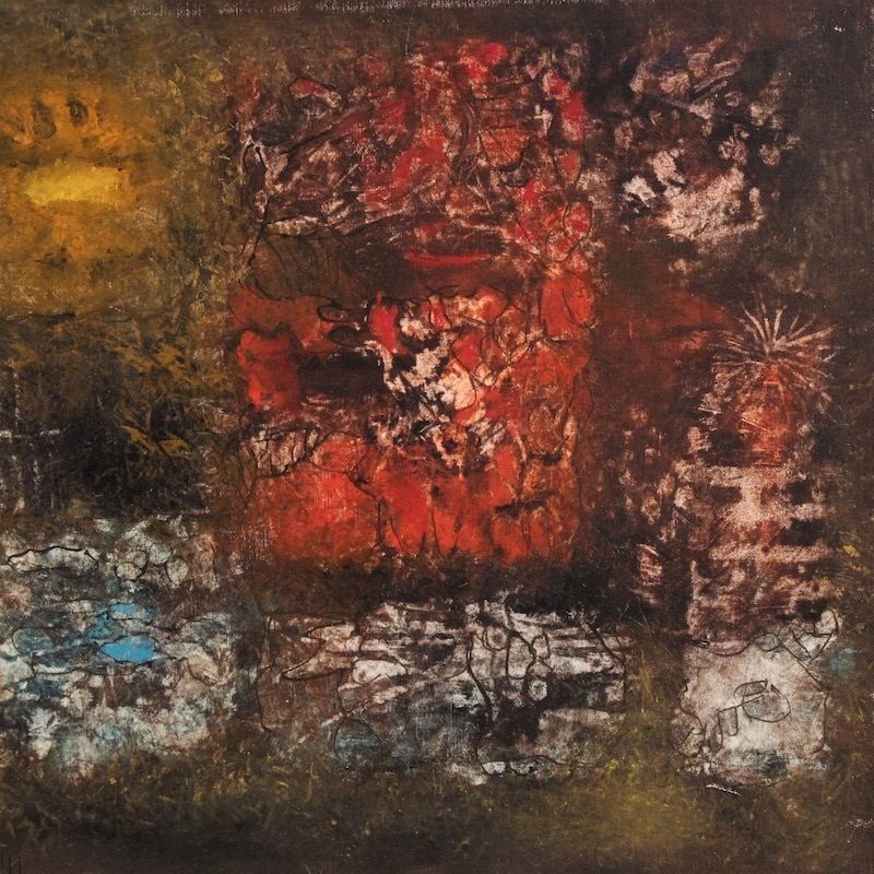 Amerikaans abstract schilderij, gesigneerd J. Wolff photo Kunst