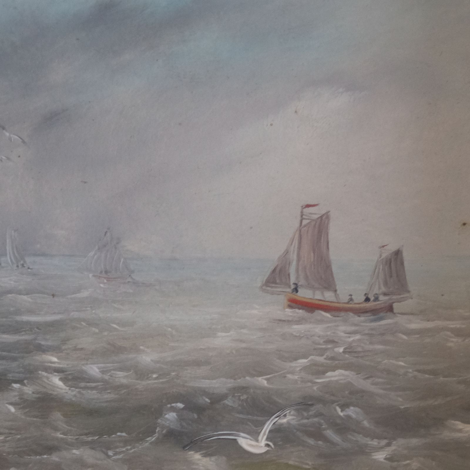 Coastal Seascape With Sailing Boat photo vinterior