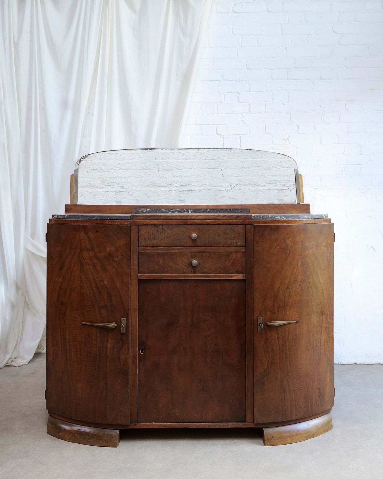 Art Deco Stepped Walnut Sideboard