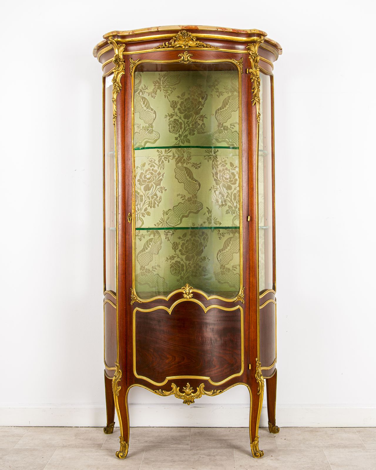 Antique French Ormolu Mounted Vitrine Cabinet In The Manner Of François Linke photo for sale