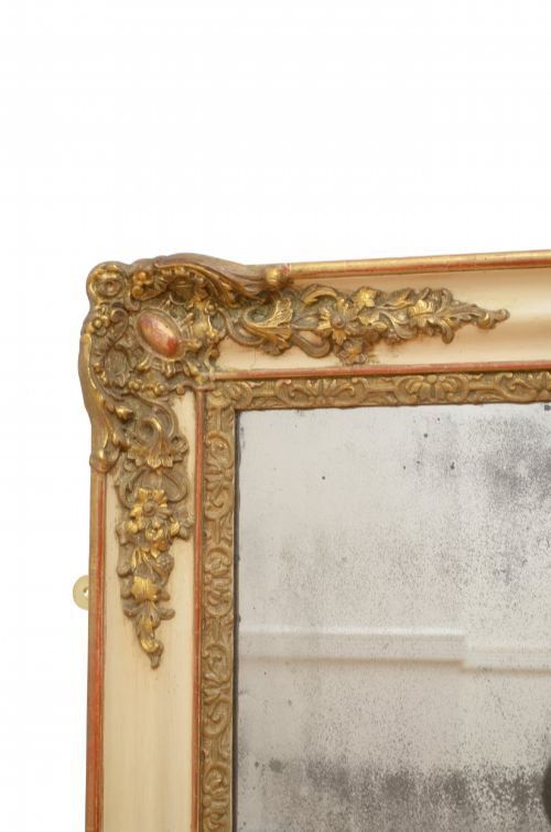 photo furniture French Antique Wall Mirror With Original Glass Restored In Good Condition H107cm