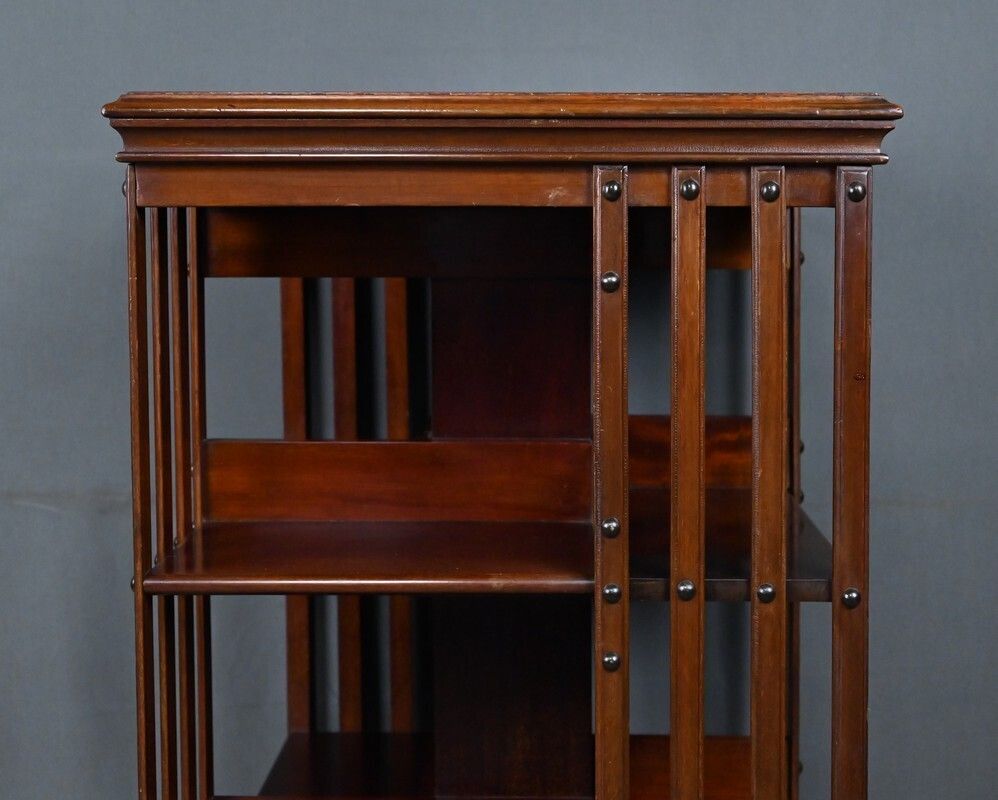 Mahogany Revolving Bookshelf, England – Part 1, 20th Century photo vintage