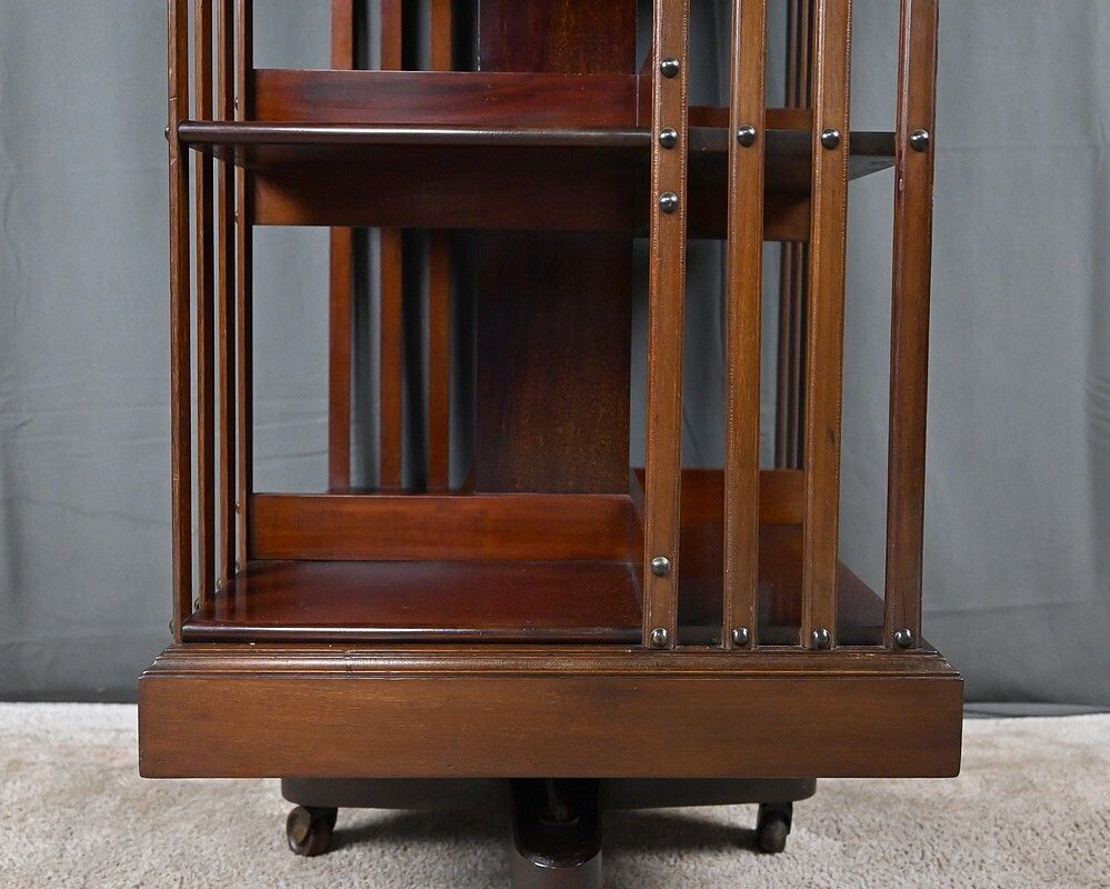 Furniture Mahogany Revolving Bookshelf, England – Part 1, 20th Century photo