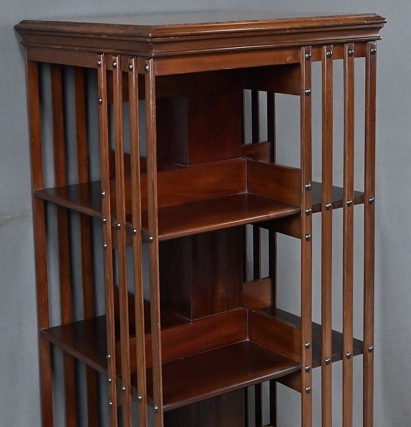 photo buy Mahogany Revolving Bookshelf, England – Part 1, 20th Century