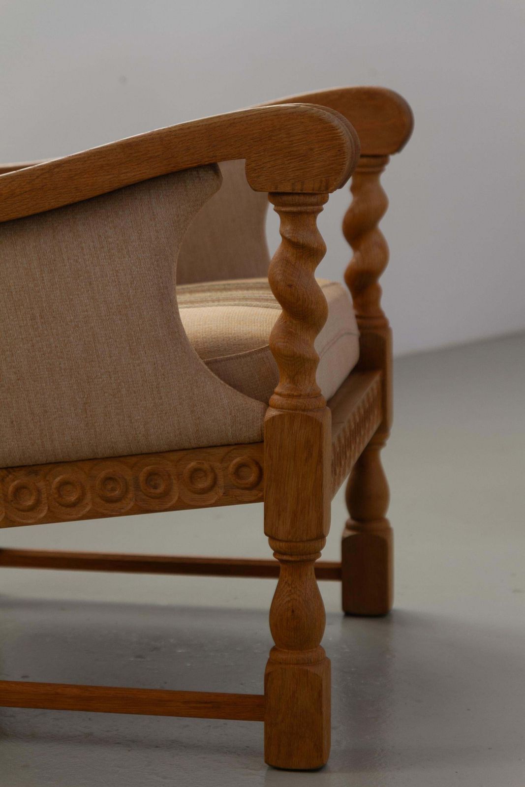 Danish Mid Century Modern Oak Lounge Chairs In Kjærnulf Style, 1960s. Set Of 2. photo vinterior