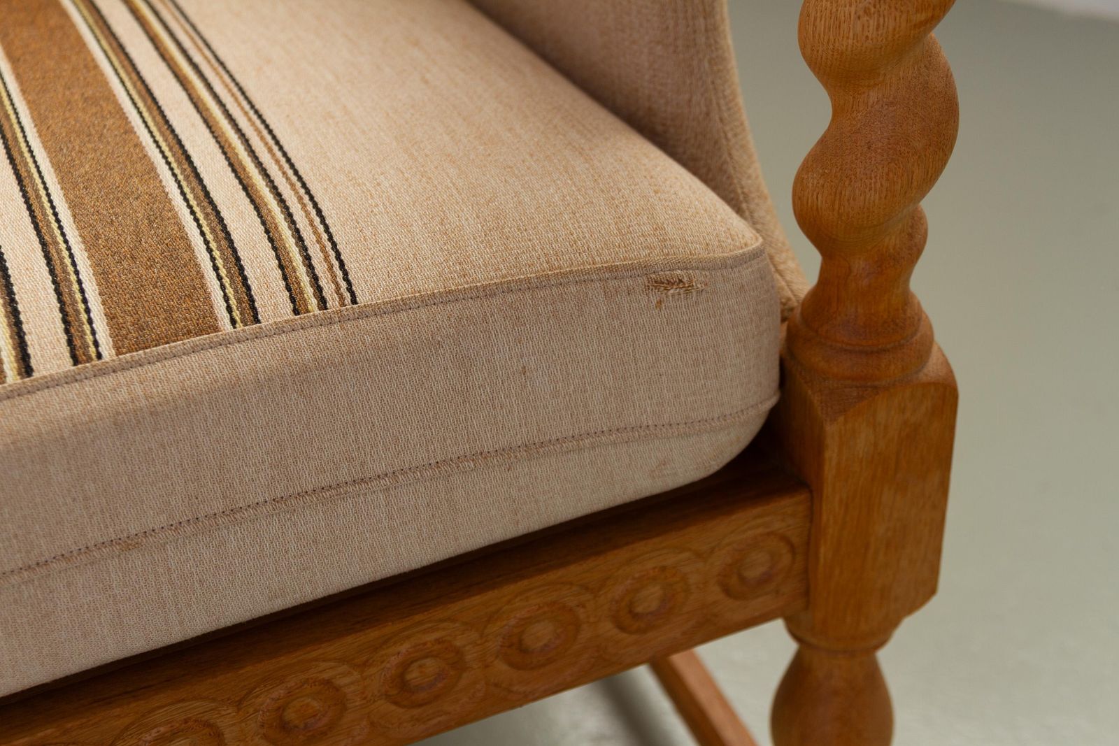 photo furniture Danish Mid Century Modern Oak Lounge Chairs In Kjærnulf Style, 1960s. Set Of 2.