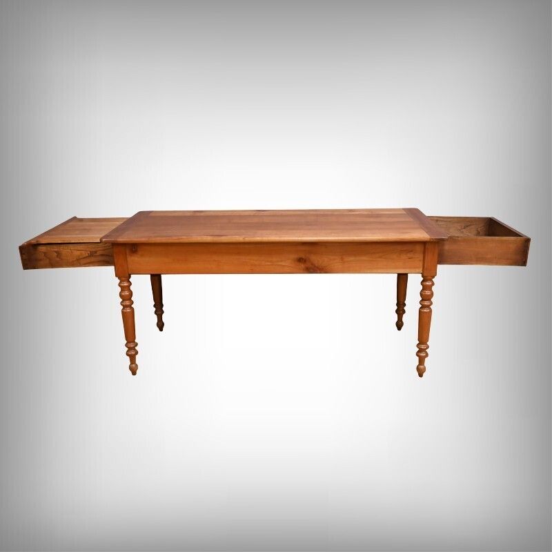 Cherry Wood Farmhouse Table – Late 19th Century photo furniture
