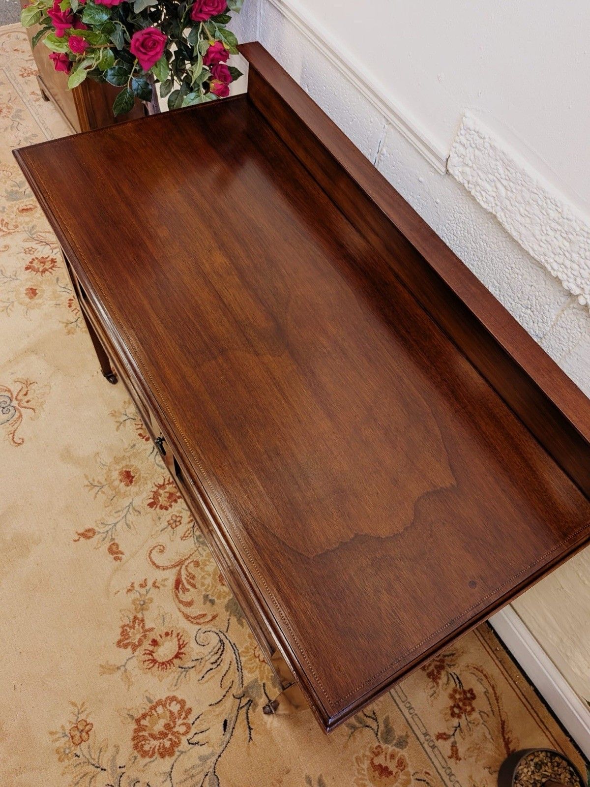 Edwardian Inlaid Mahogany 2 Door Wash Stand photo vinterior