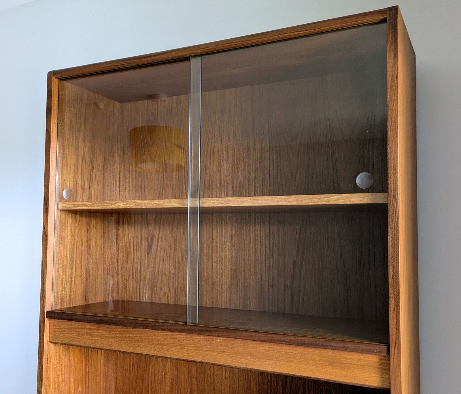 G Plan Fresco Glazed Display Bookcase And Base Unit Sideboard Teak Vintage photo 295.0