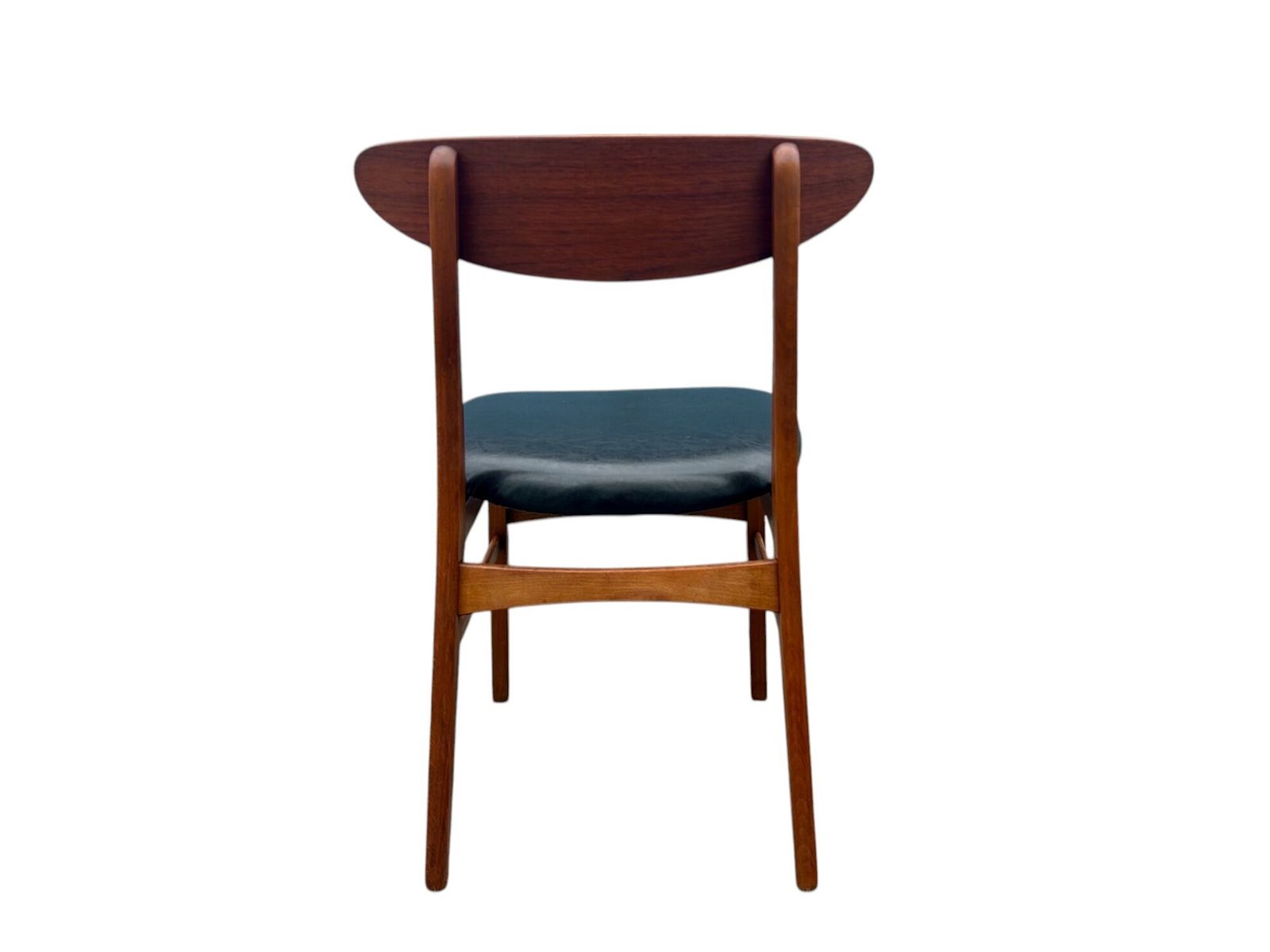 Danish Set Of 4 Model 210 Farstrup Teak And Black Vinyl Dining Chairs Mid Century 1960s photo furniture