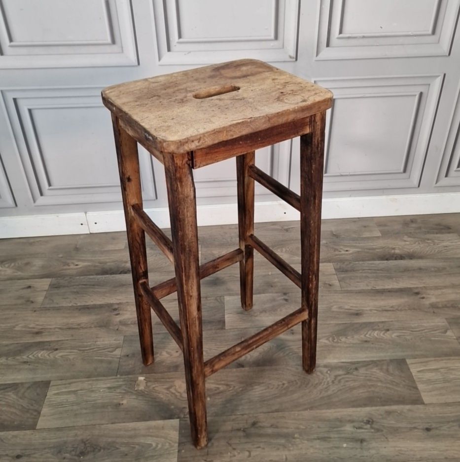 Vintage Industrial Wooden Stool Air Ministry Lab Workshop Chair Seat Rustic Am photo furniture