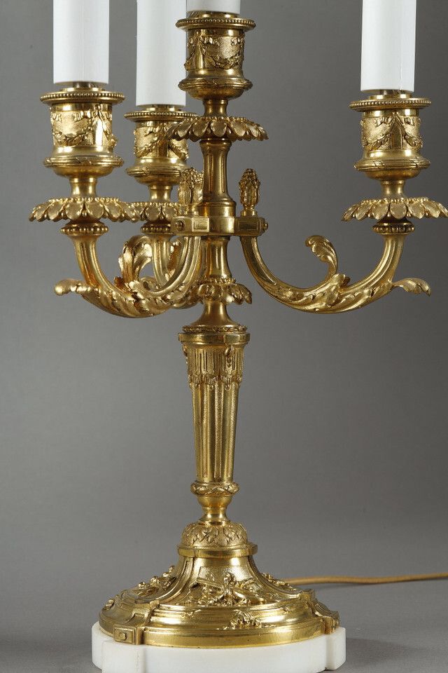 Pair Of Louis XVI Style Gilt Bronze Candelabra photo 3693.0