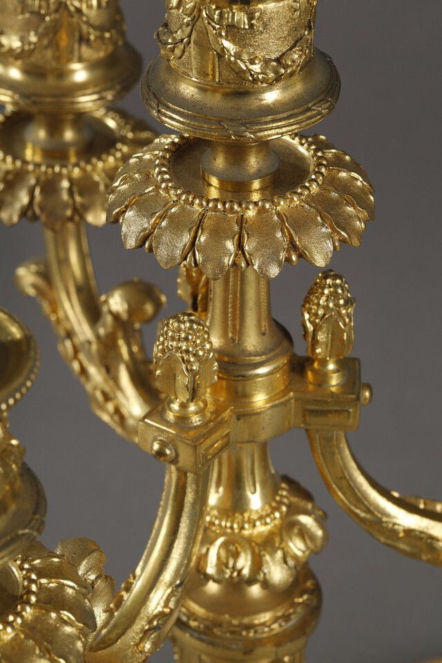photo buy Pair Of Louis XVI Style Gilt Bronze Candelabra