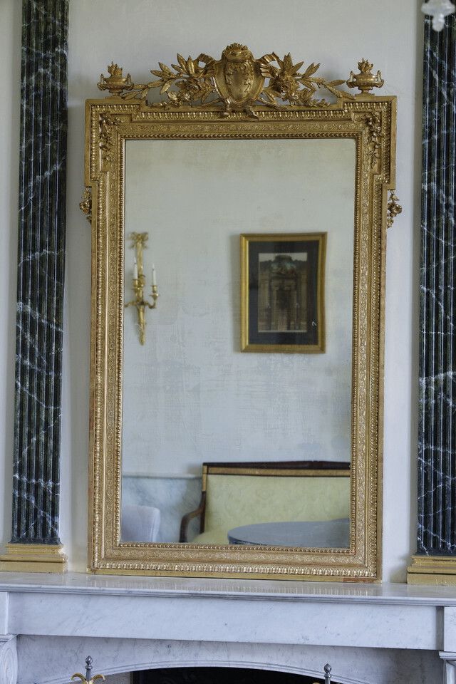 Gilded Wood Mirror In The Napoleon III Style, 19th Century photo for sale