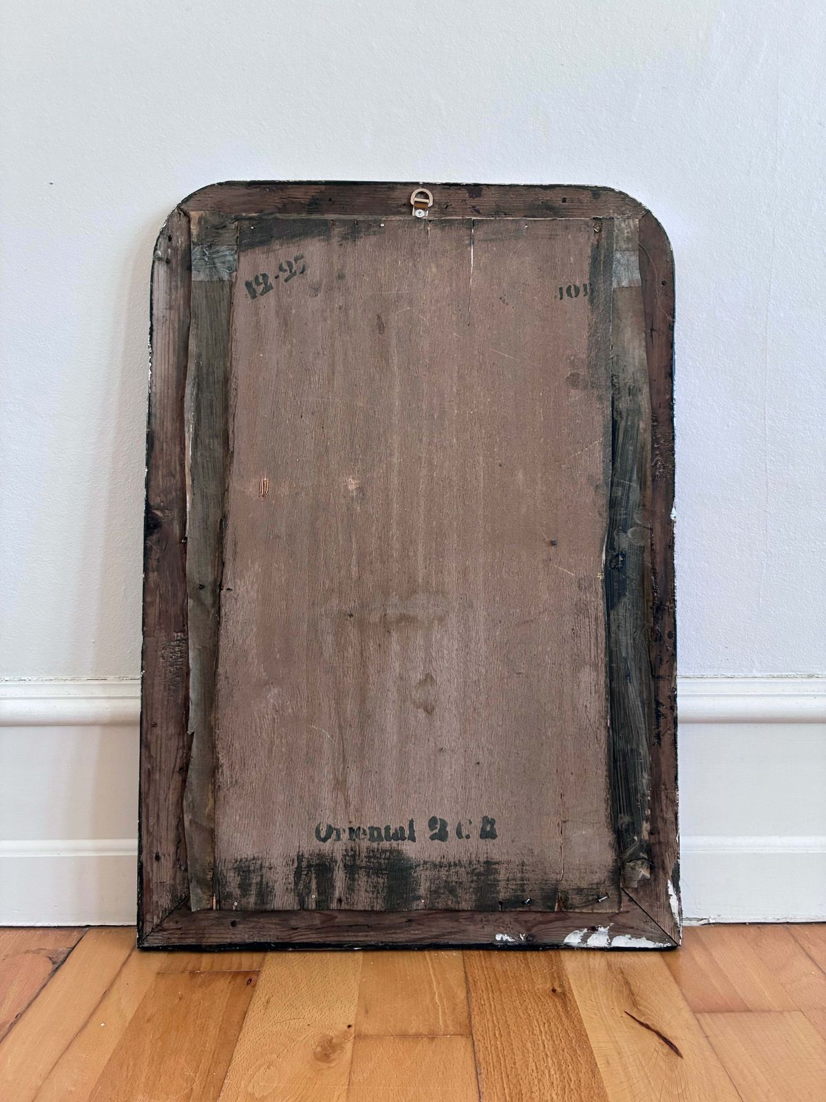 Antique French Louis Philippe Silvered Giltwood Mirror – Late 19th Century photo vintage