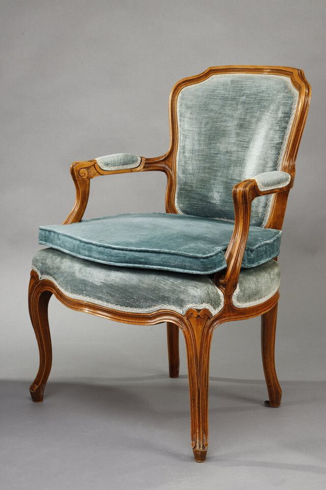 Pair Of Rococille Style Armchairs, 19th Century photo furniture