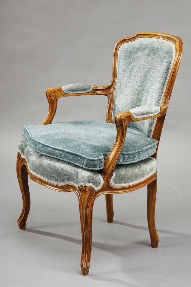 photo for sale Pair Of Rococille Style Armchairs, 19th Century