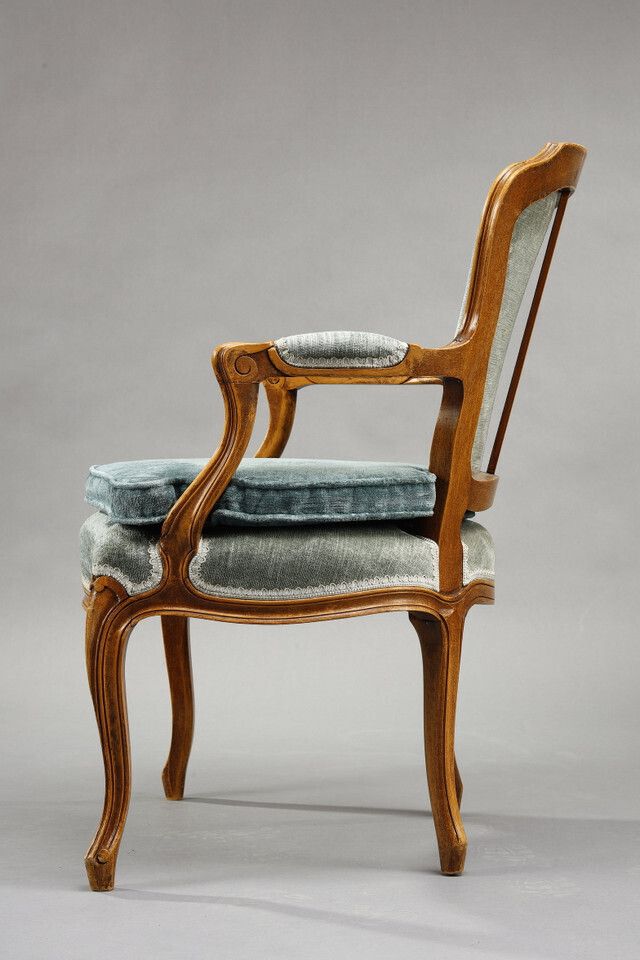 1162.0 Pair Of Rococille Style Armchairs, 19th Century photo