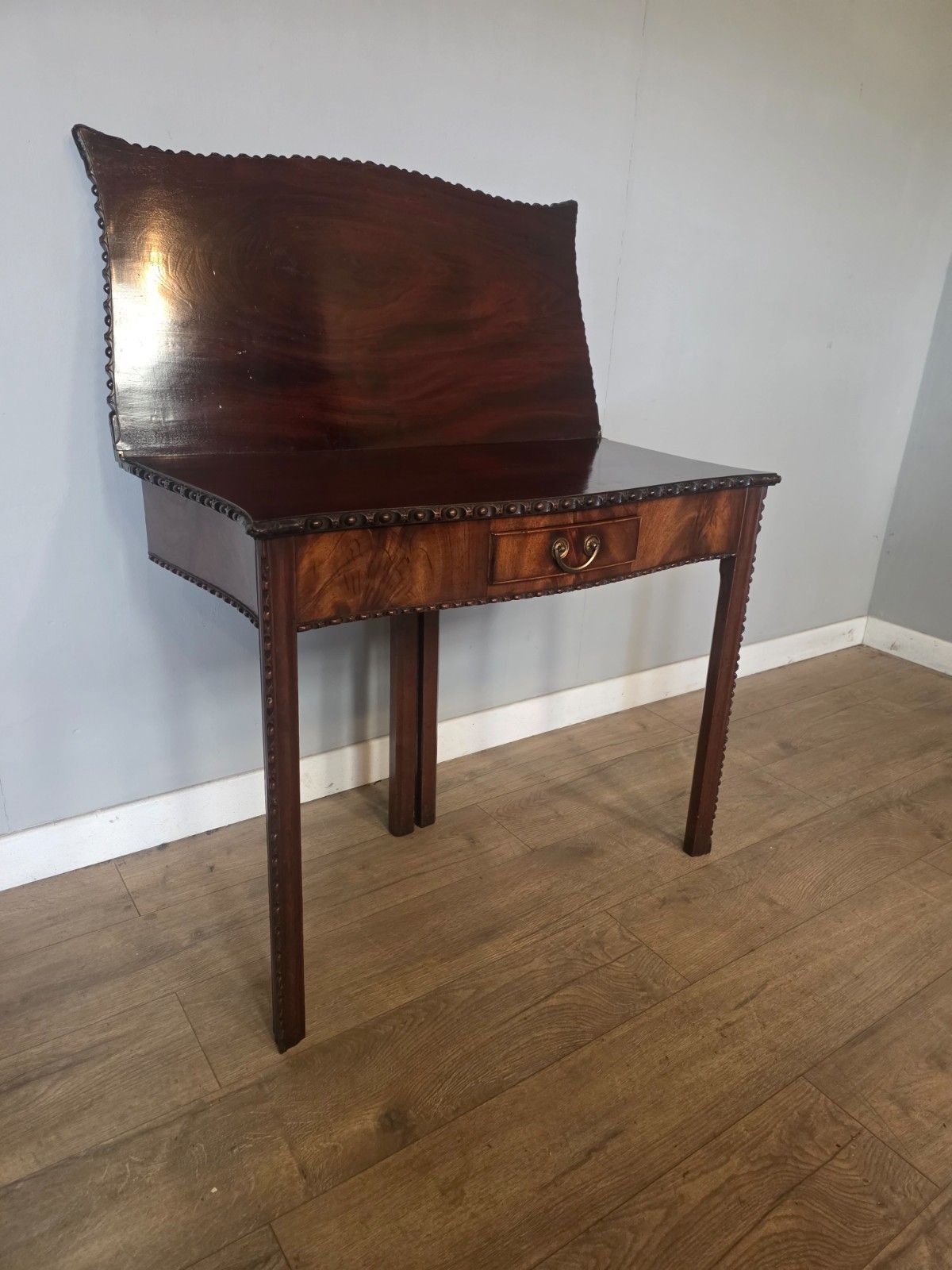 Antique Mahogany Georgian Chippendale Style Tea Table 1780s photo for sale