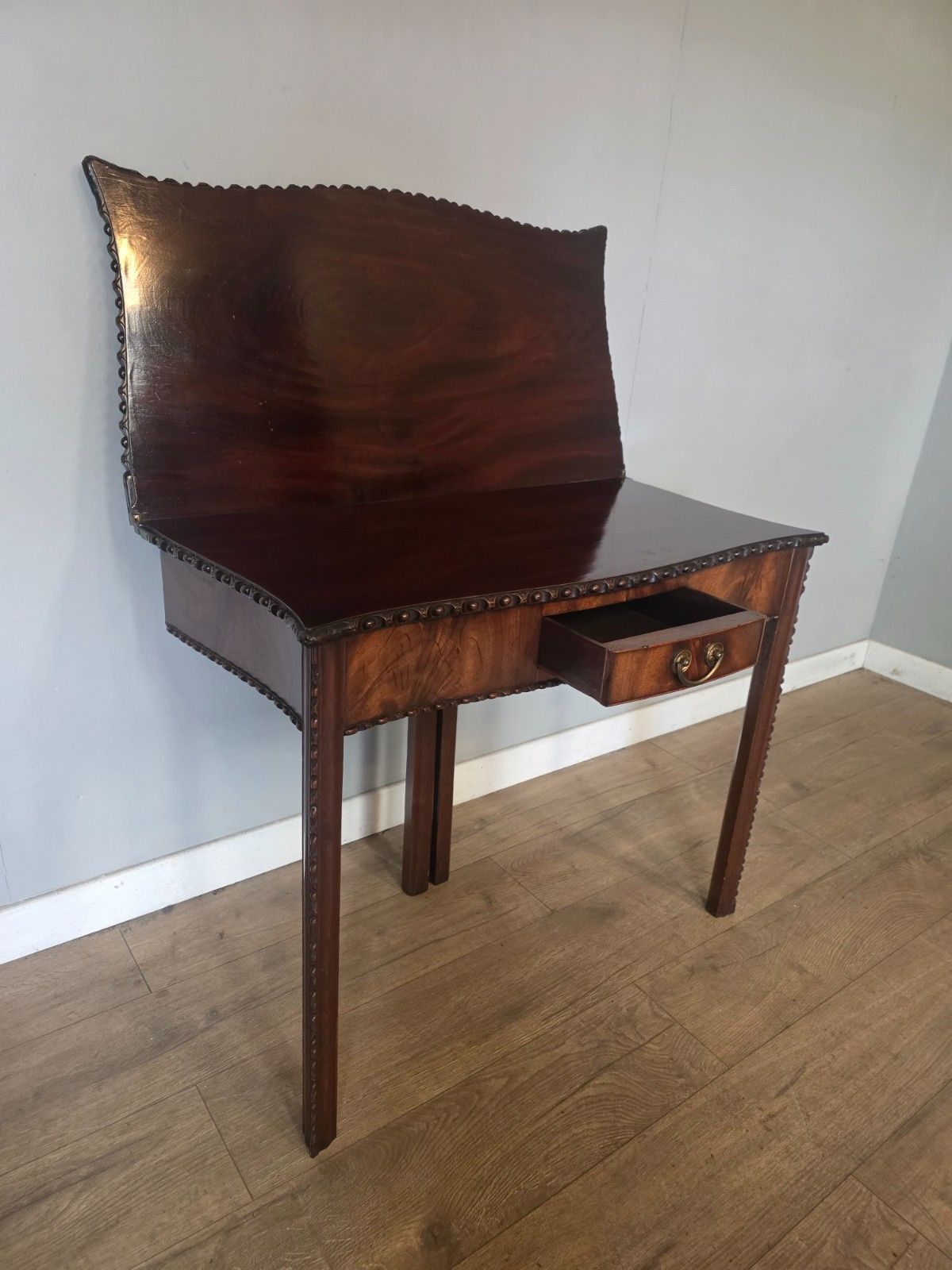 Antique Mahogany Georgian Chippendale Style Tea Table 1780s photo Furniture
