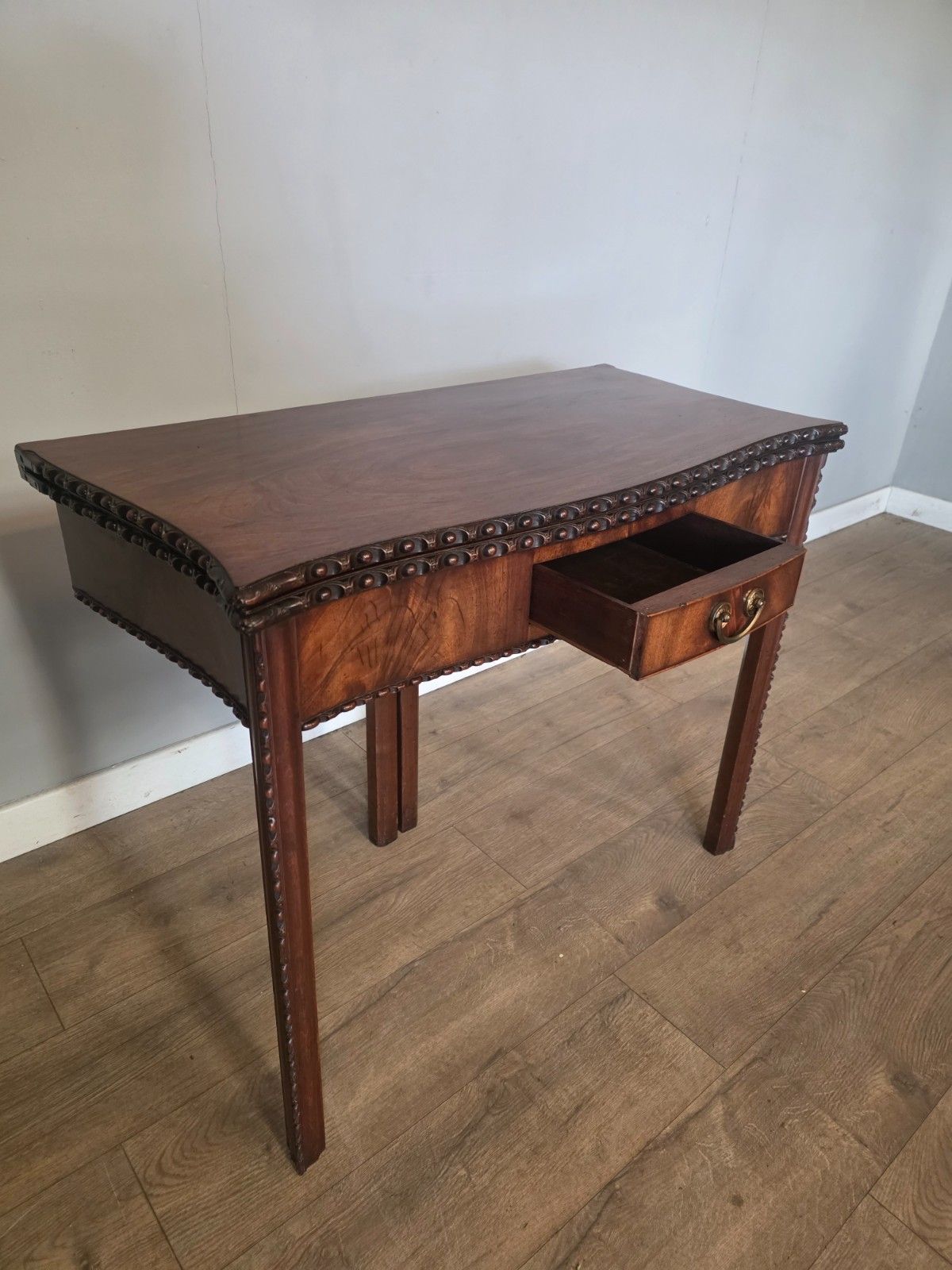 Furniture Antique Mahogany Georgian Chippendale Style Tea Table 1780s photo