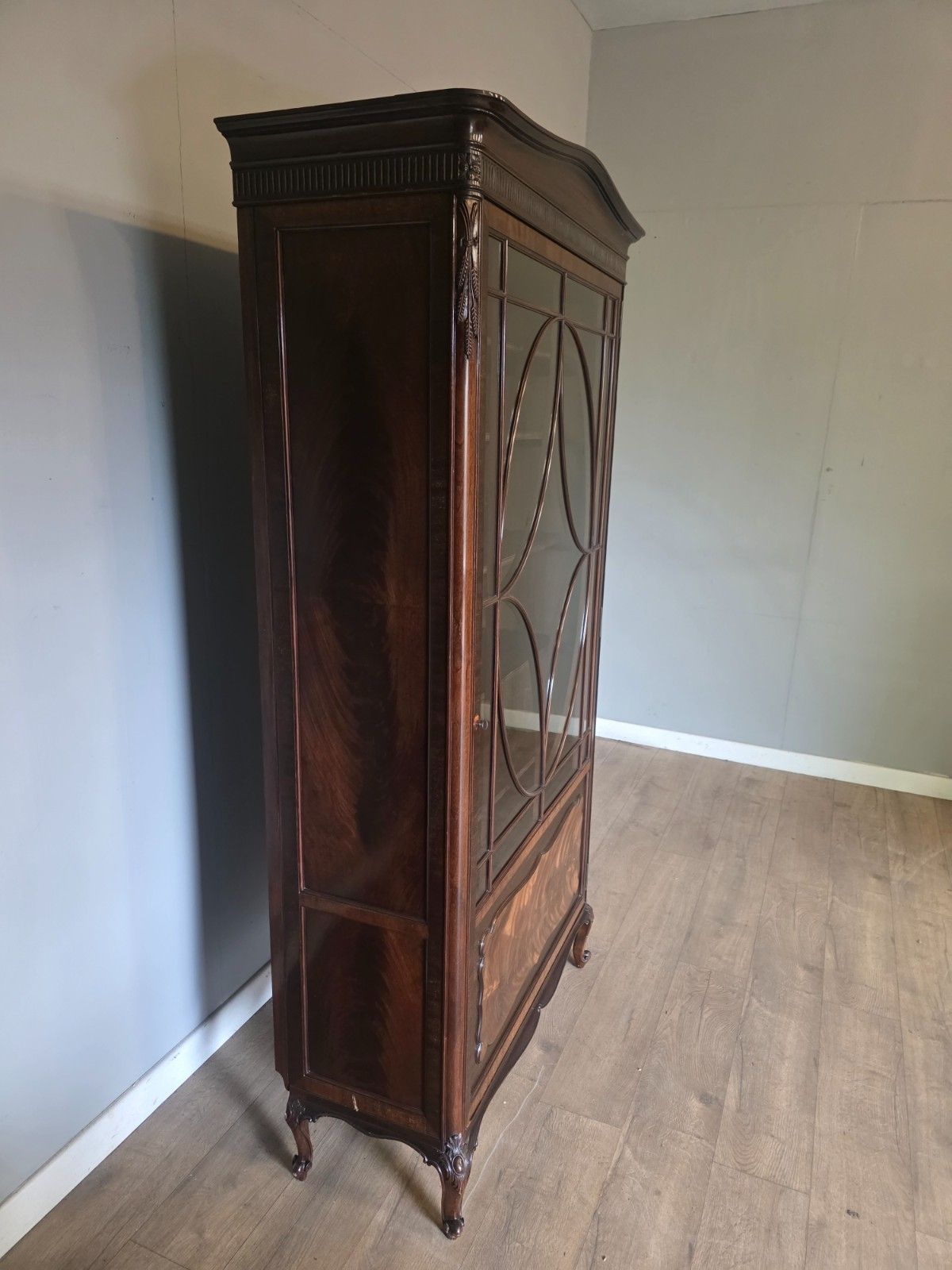 Antique Glazed Maghongy Bookcase 1900s photo Furniture