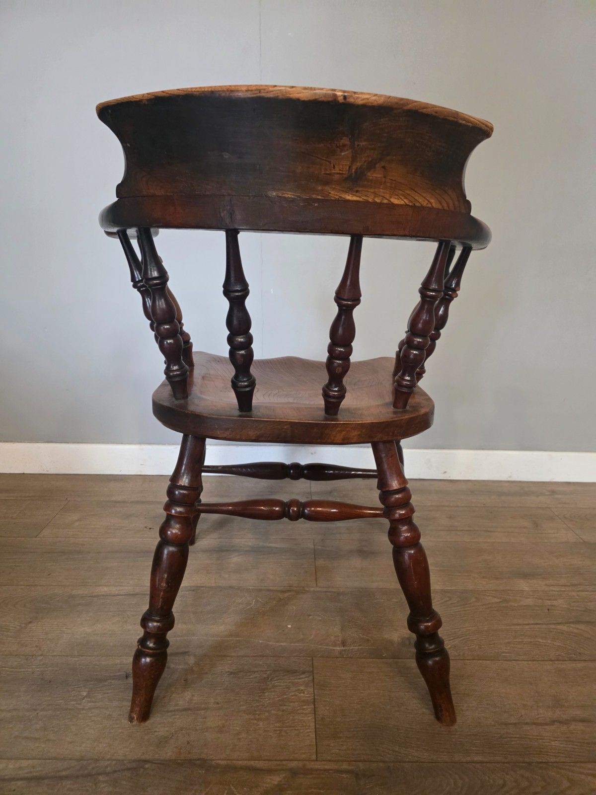Antique Original Smokers Bow/Captains Chair Made From Elm 1890s photo buy