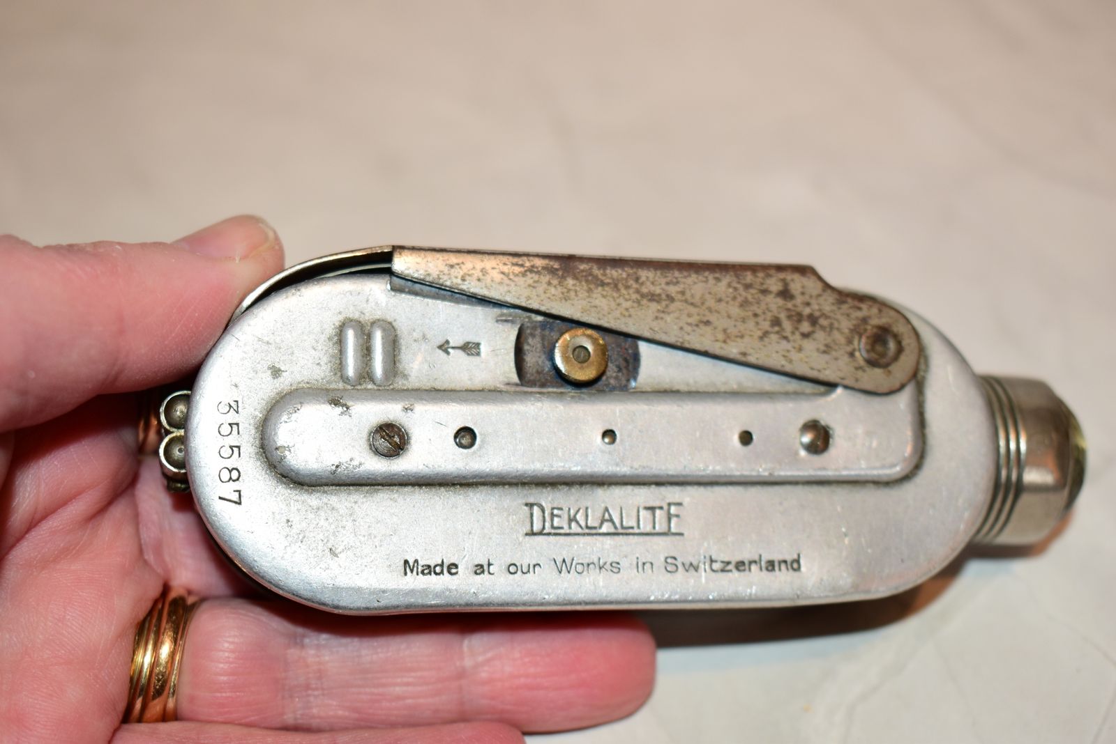 Rare Wwii British Military Issue 'Deklalite' Dynamo Torch – Working Swiss Patent photo Home Decor