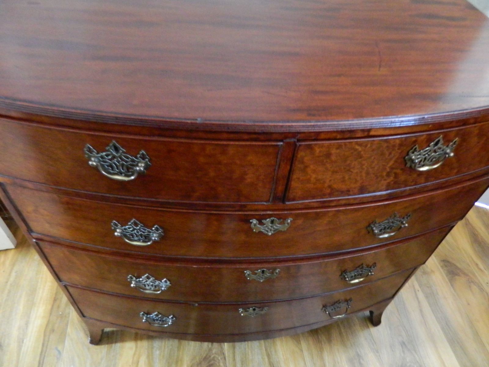photo buy Regency Mahogany Bow Front Chest Of Drawers
