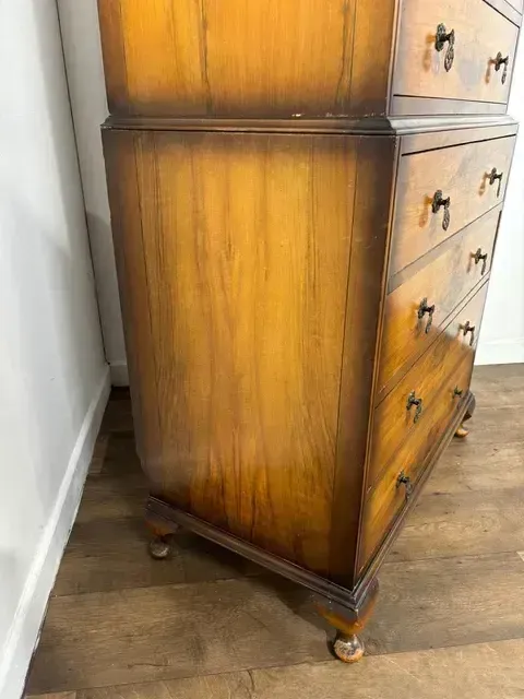 Furniture Vintage Walnut Chest On Chest photo