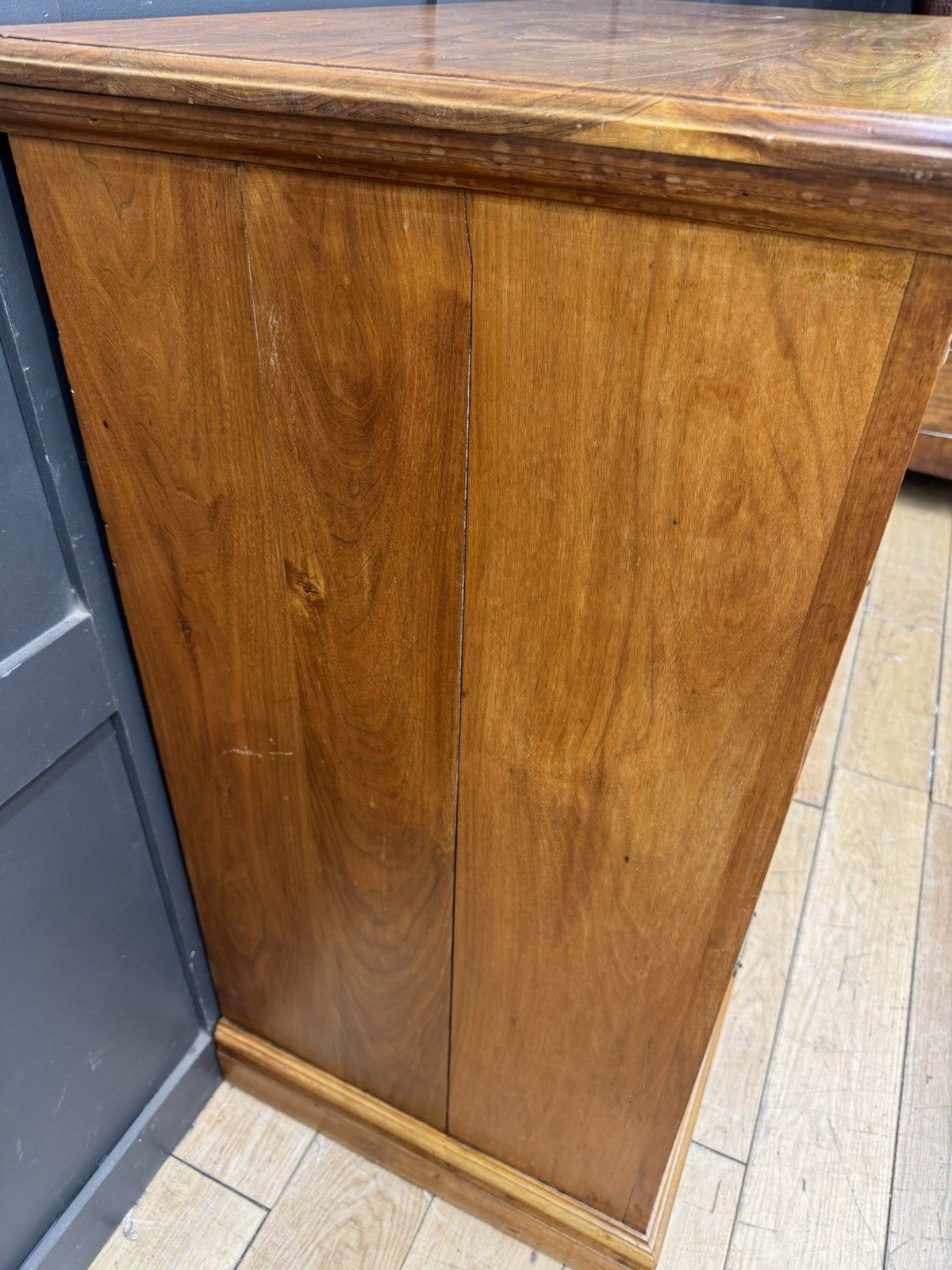 photo vinterior Antique Solid Walnut Chest Of Drawers Bedroom Storage Furniture