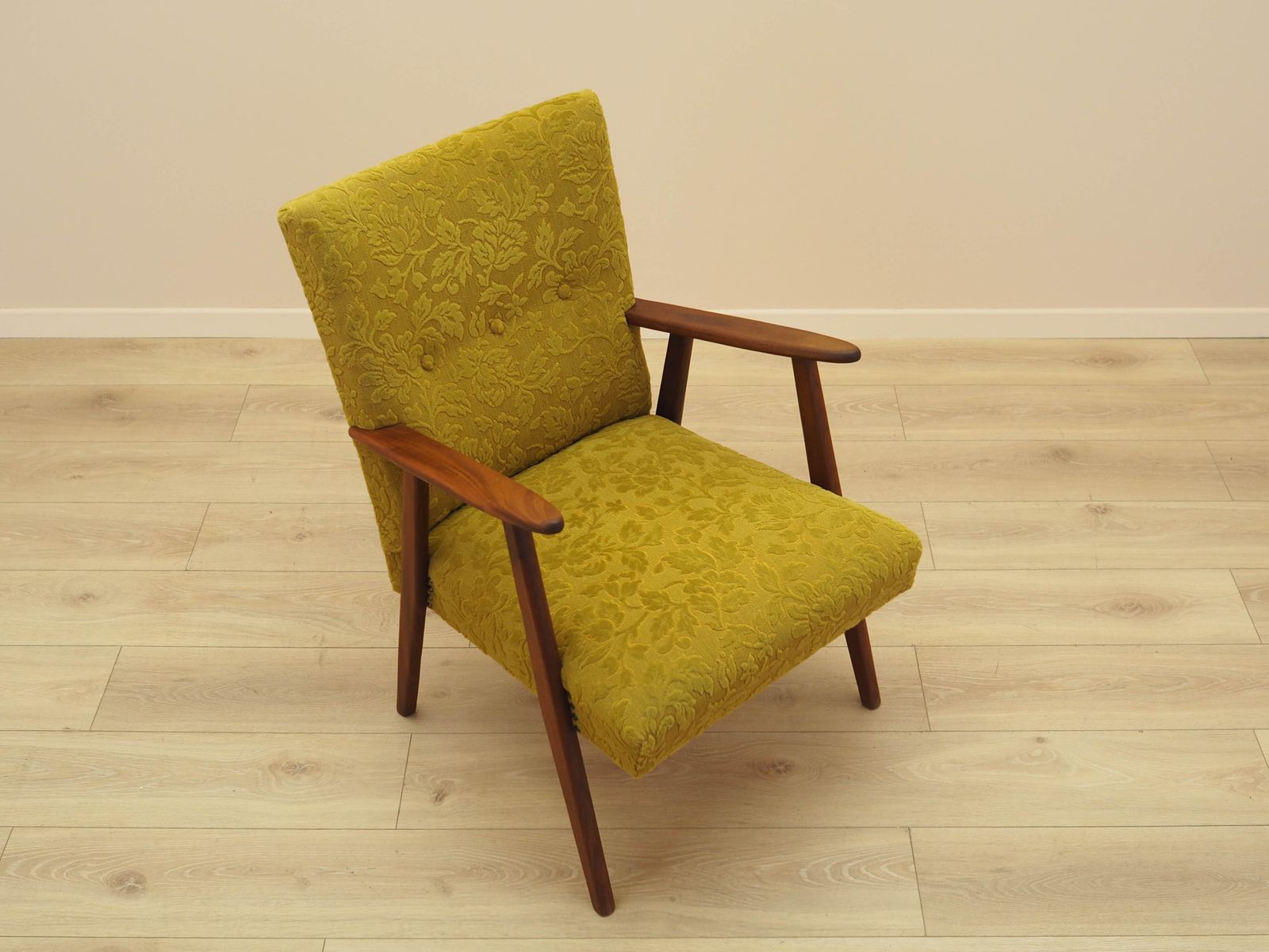 Teakhouten fauteuil, Deens design, jaren 1960, gemaakt in Denemarken photo vintage