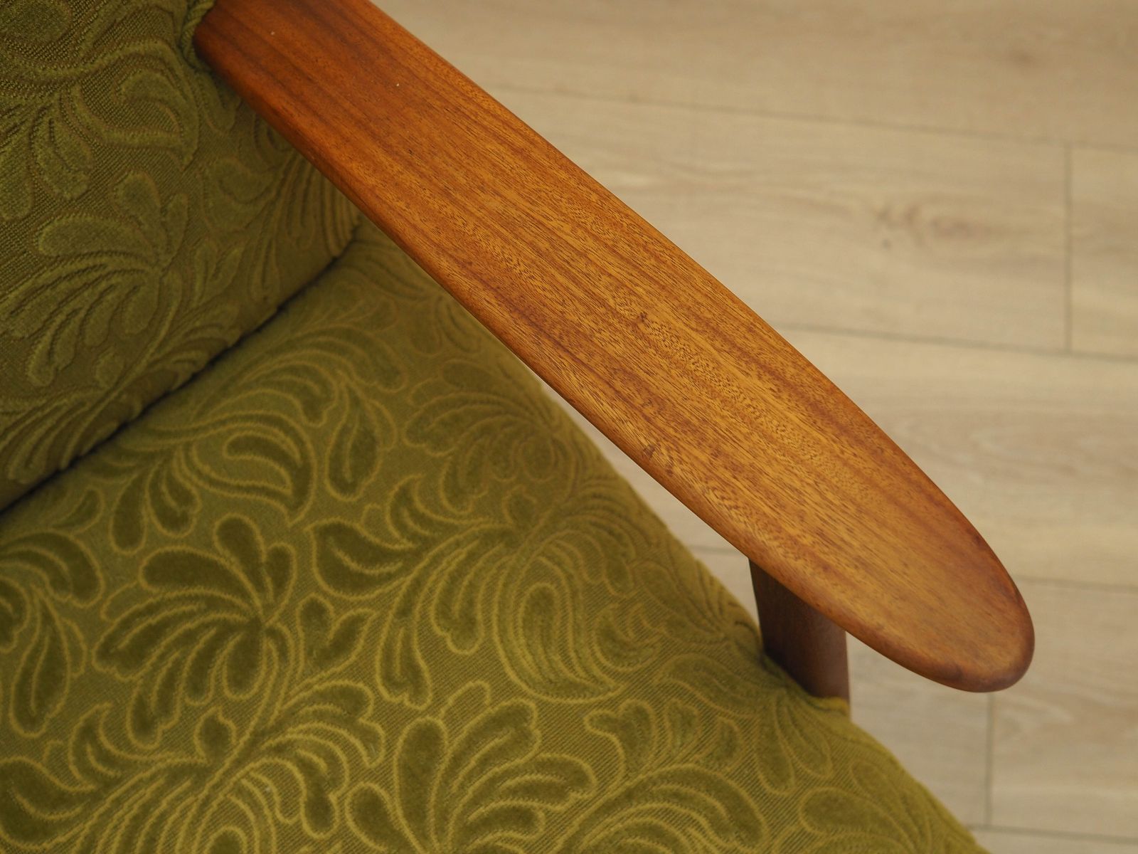 Meubels Groene fauteuil, Deens design, jaren 1960, gemaakt in Denemarken photo