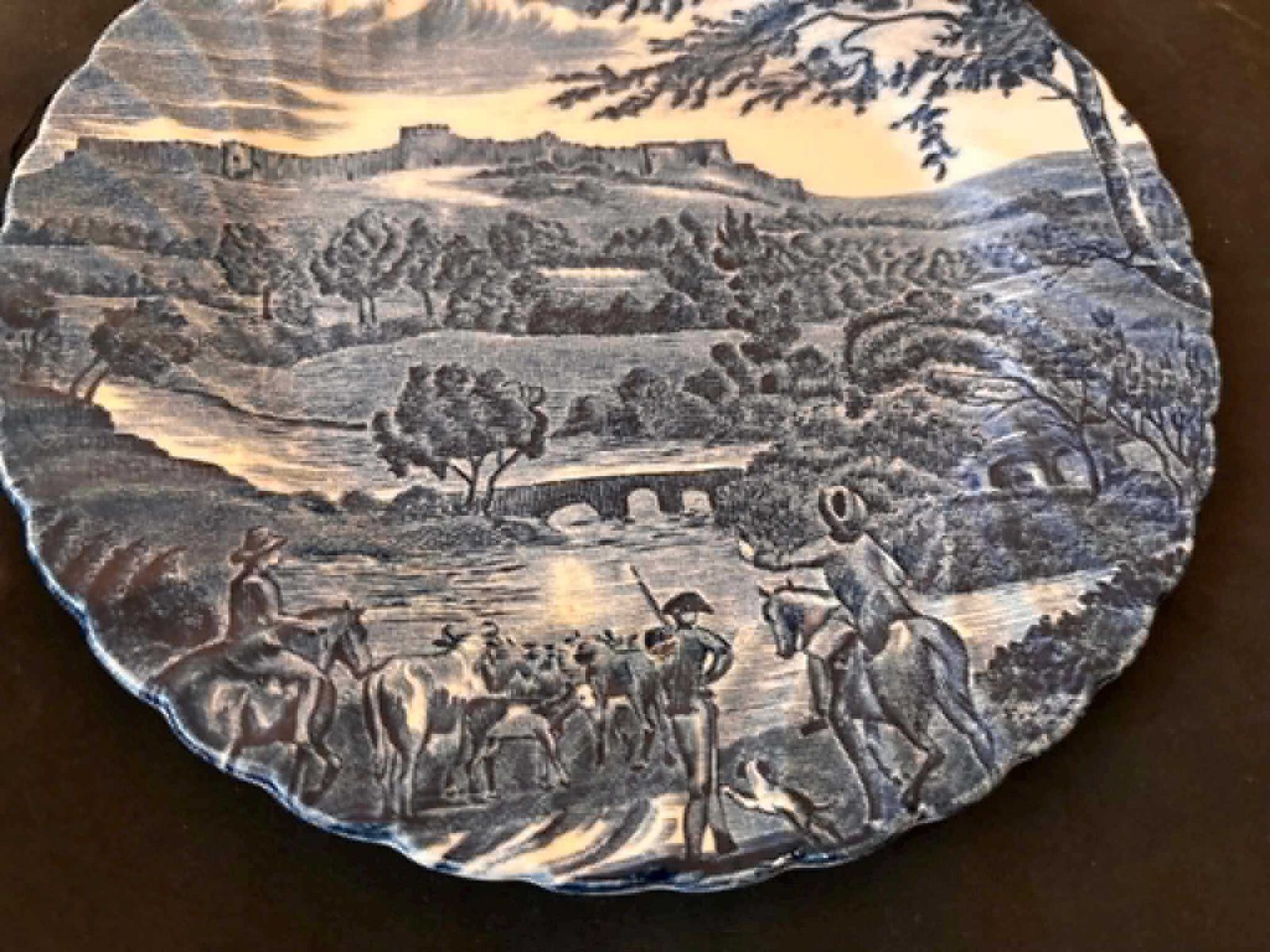 Road To Windsor 6 Dessert Plates Blue Plate Set By Johnson Brothers: English Transferware 19,7 Cm/7.8" photo vinterior