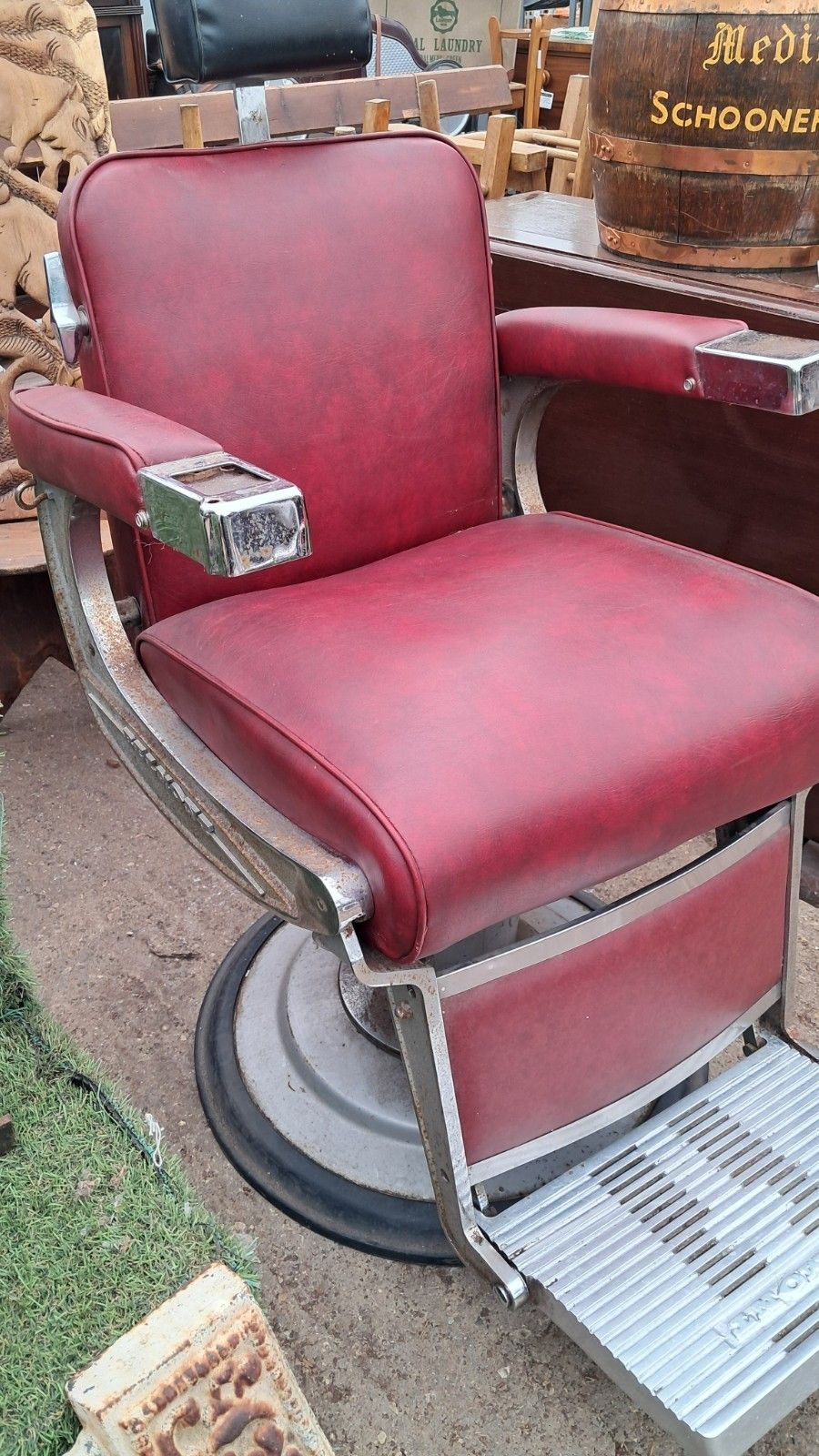 Vintage 1950's Belmont Barber's Chair photo furniture