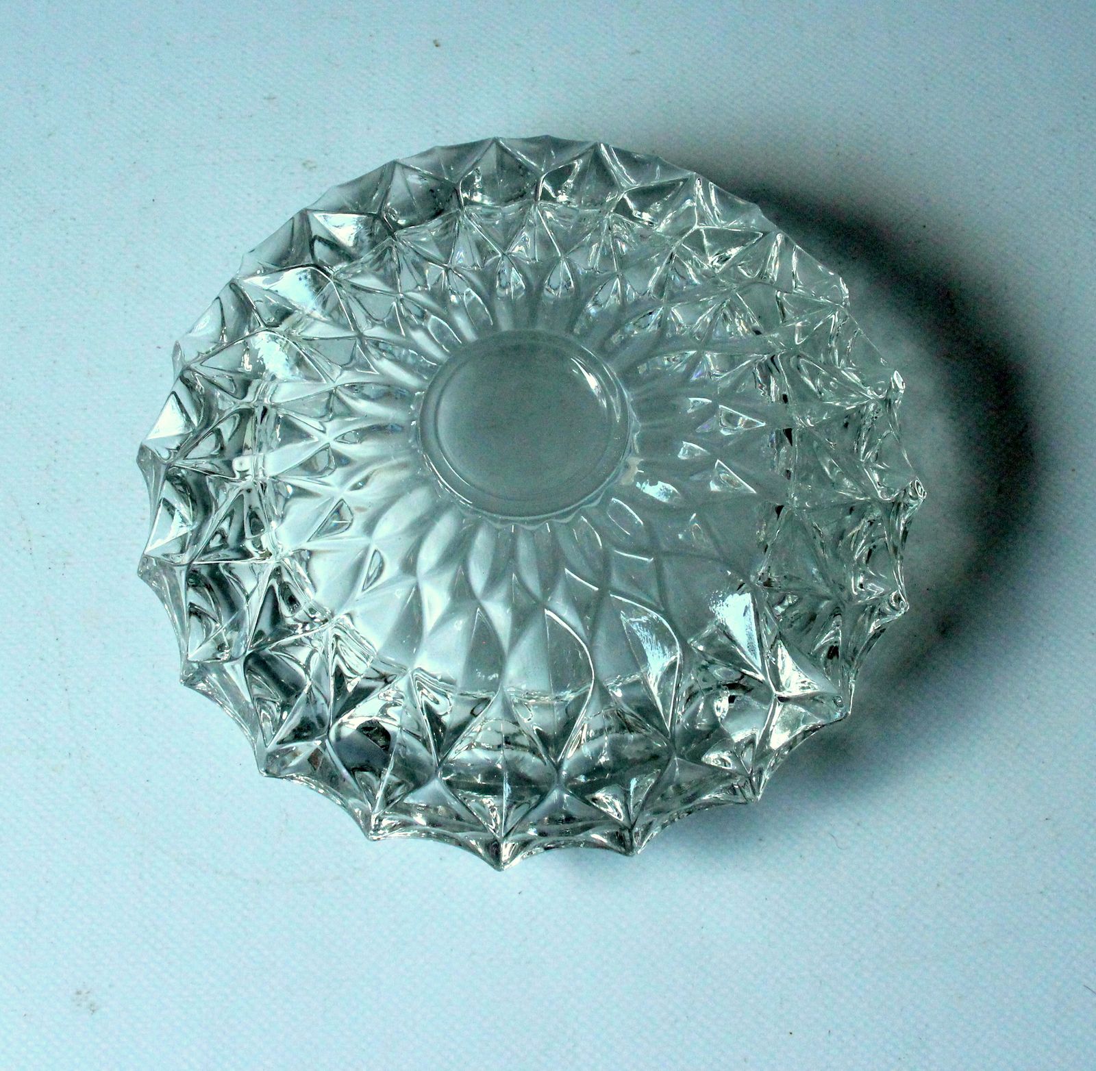 Lead Crystal Glass Ashtray   Vintage photo vinterior