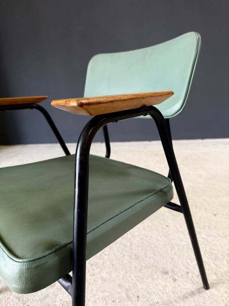photo vinterior Space Age Design fauteuil "M" van Pierre Guariche voor Meurop, ca. jaren 1950