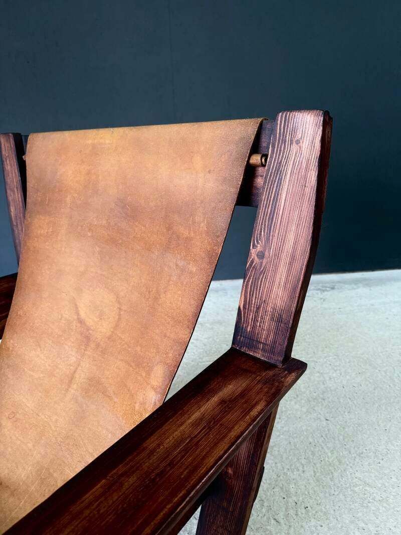 photo for sale Midcentury Handcrafted Beach Sling Lounge Chair, Netherlands 1960's
