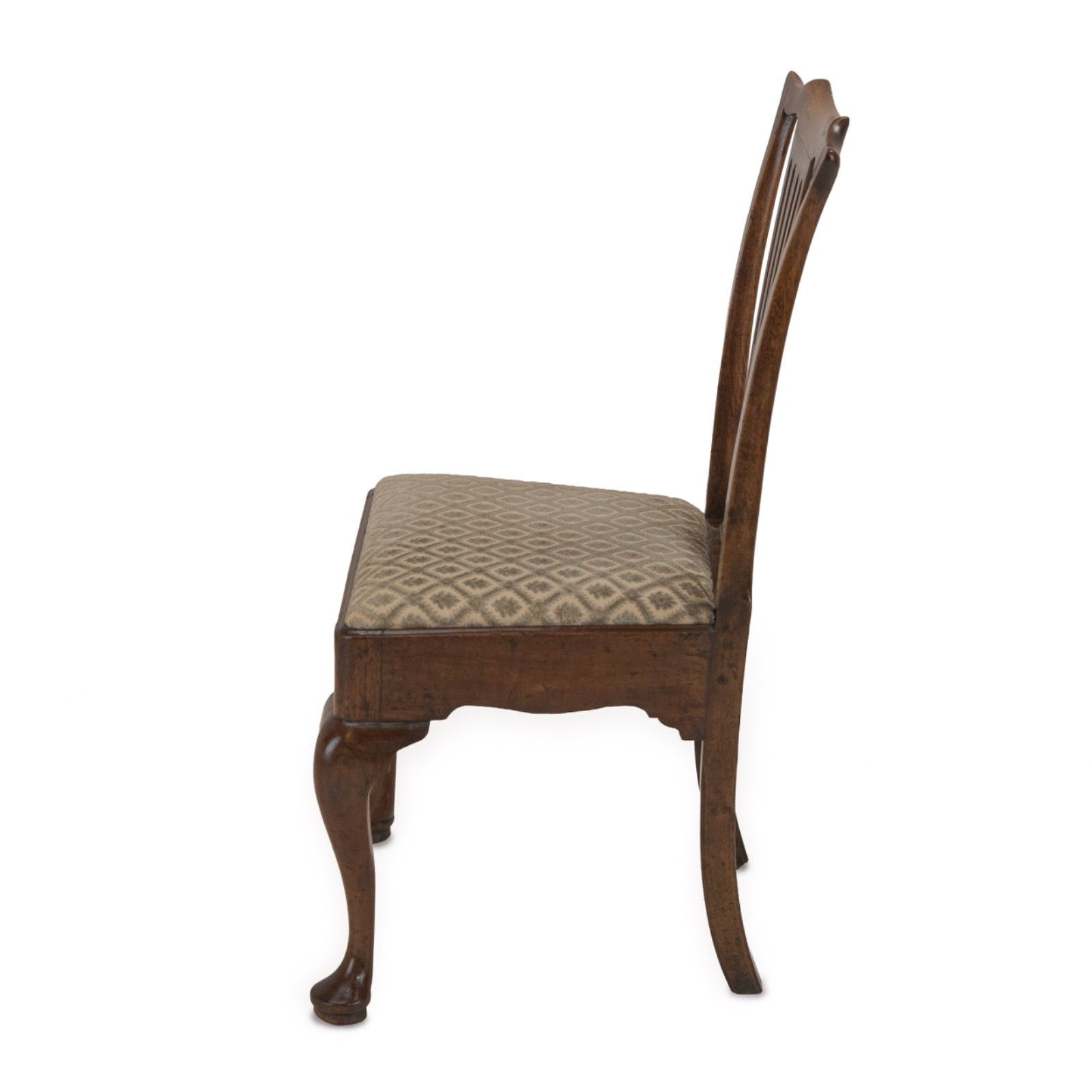 Mid 18th Century English Walnut Side Chair With Pierced Splat Back, C.1740–1760 photo furniture