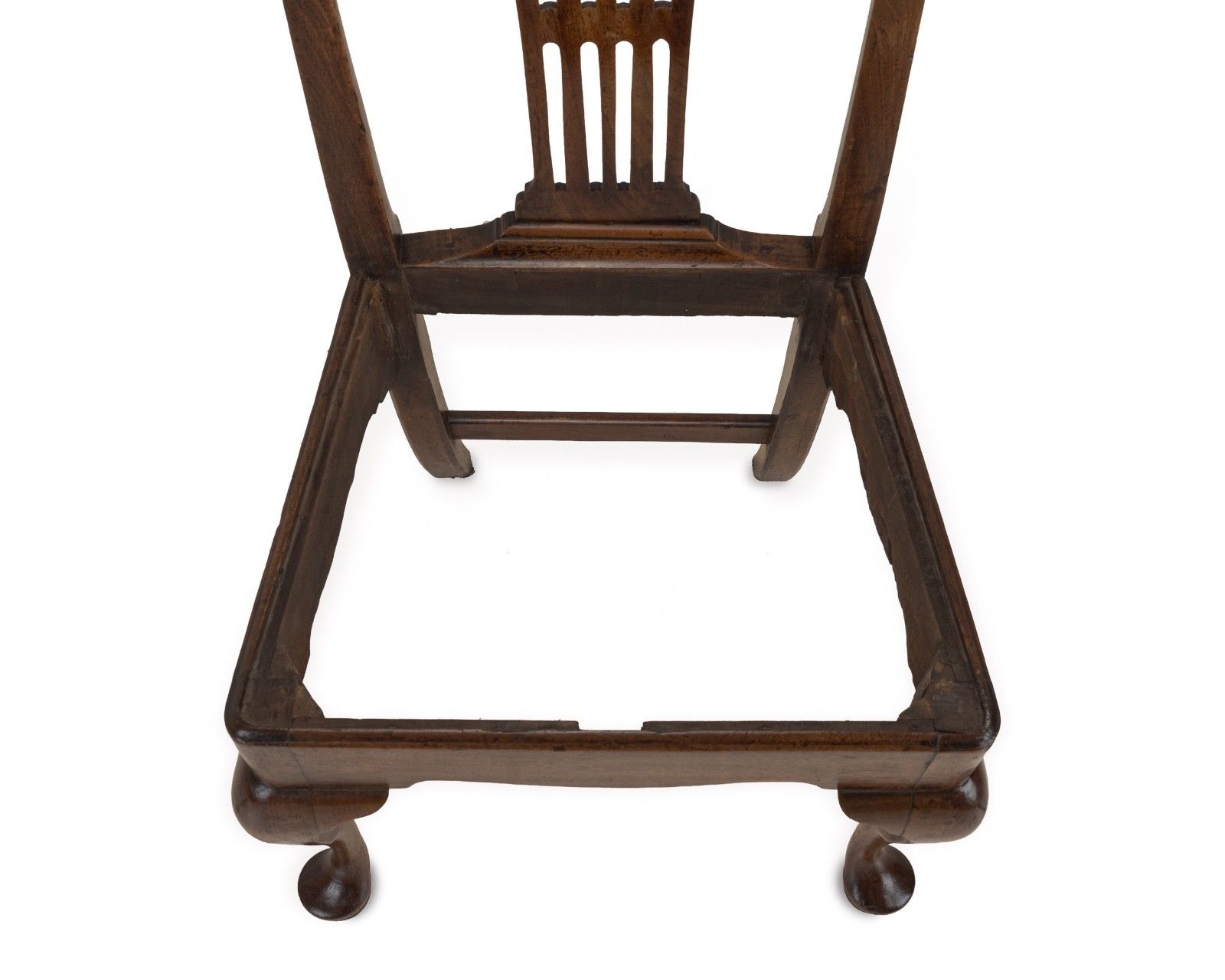 295.0 Mid 18th Century English Walnut Side Chair With Pierced Splat Back, C.1740–1760 photo