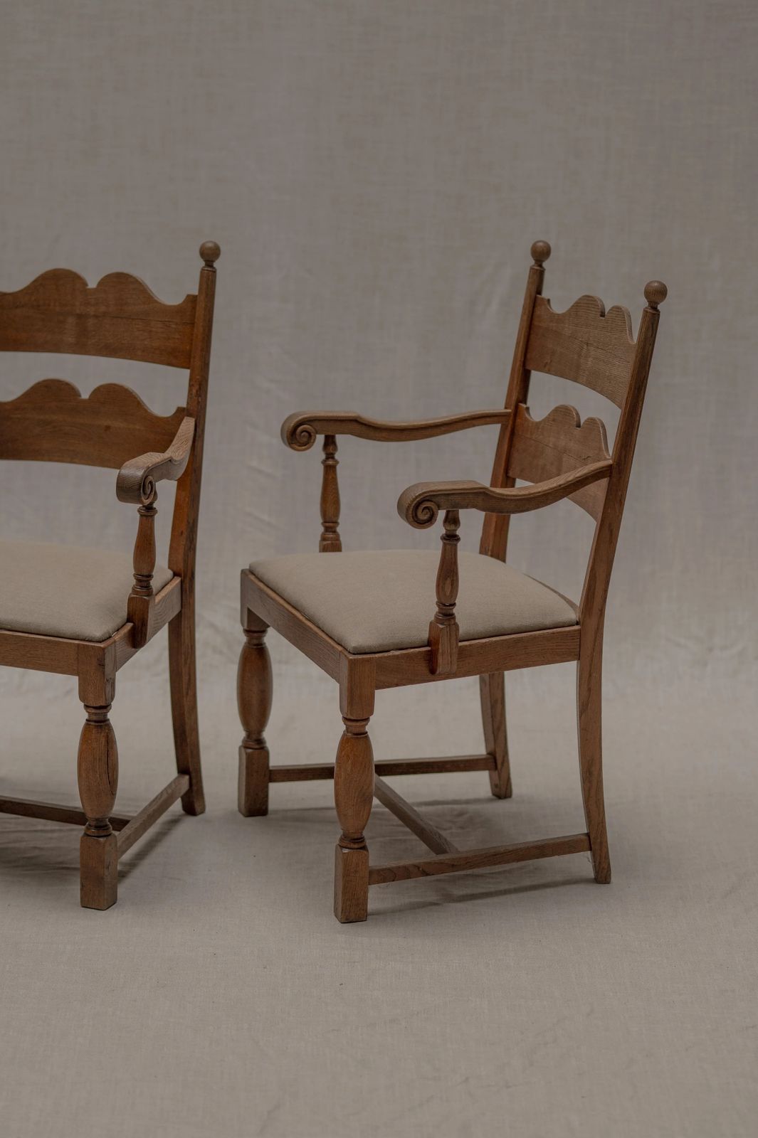 Set Of Four French Mid Century Dining Chairs After Charles Dudouyt, 1950s photo for sale