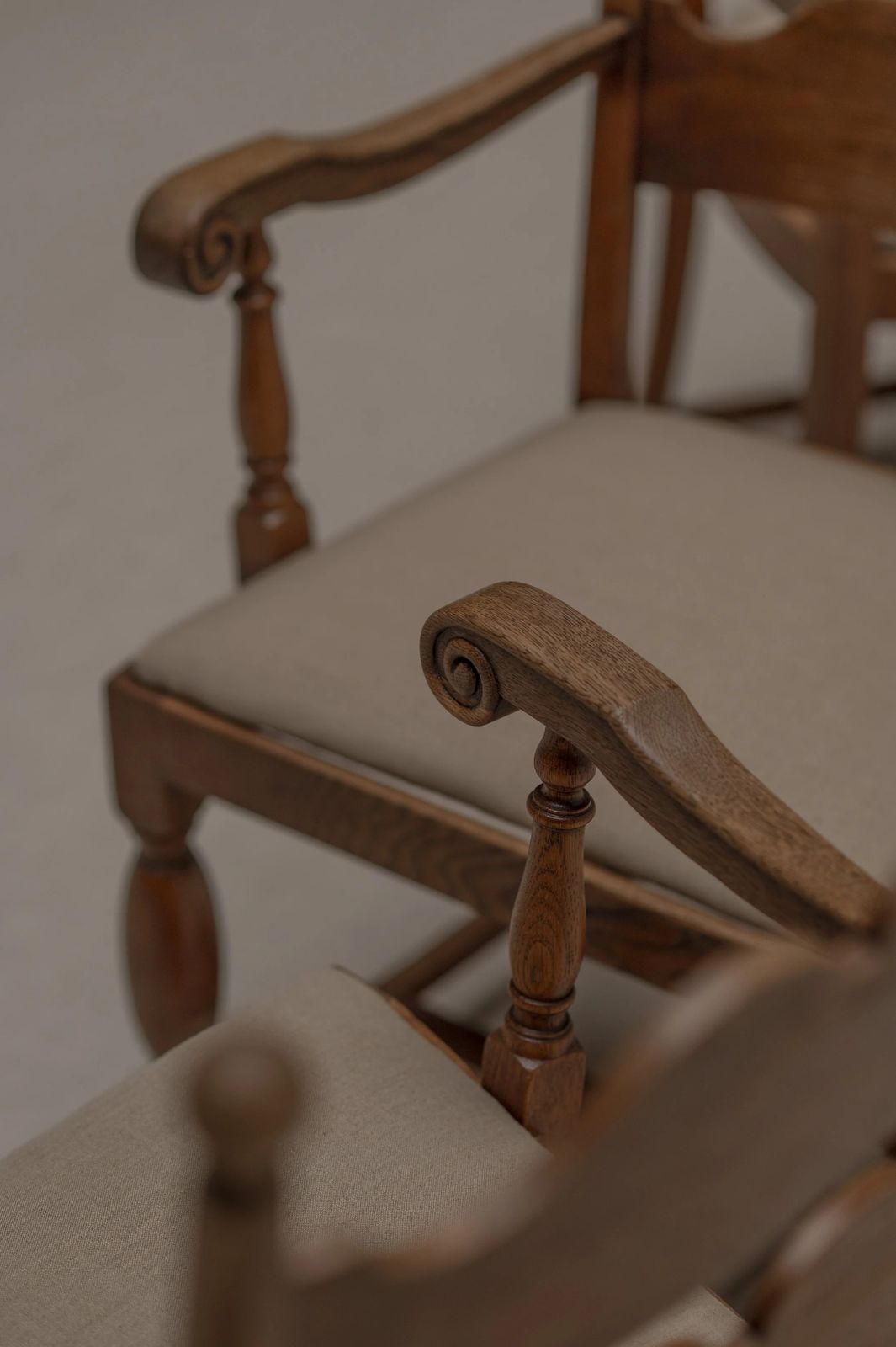 Furniture Set Of Four French Mid Century Dining Chairs After Charles Dudouyt, 1950s photo