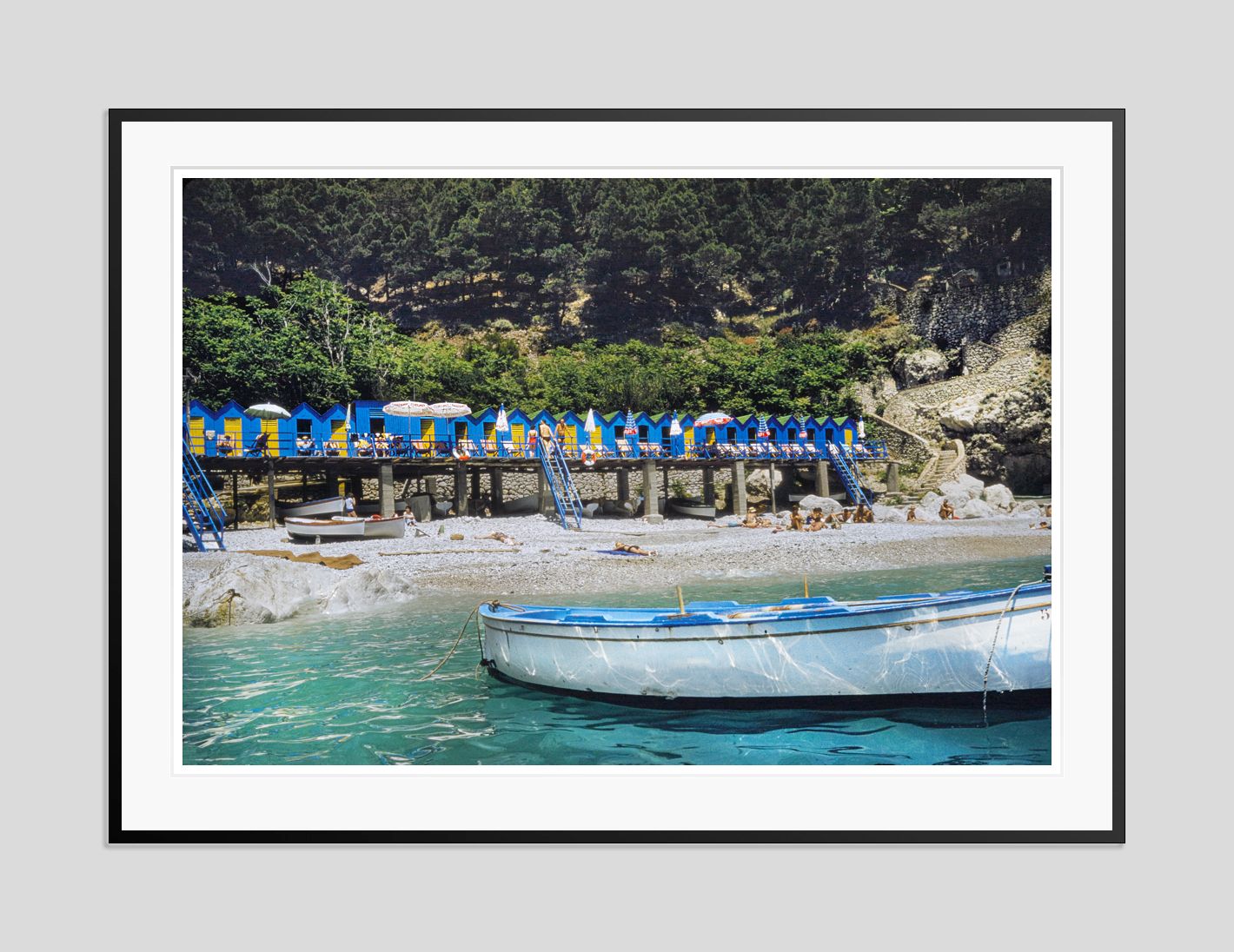 Toni Frissell 'Capri Boat' Archival Pigment Print Framed In Black photo furniture