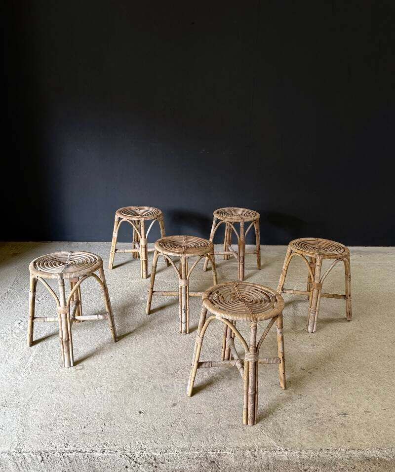 Boho Design Bamboo Krukkenset, Italië, ca. jaren 1960 photo 1100.0